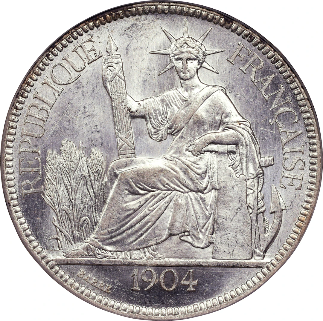 FRENCH INDO-CHINA. Piastre, 1904-A. Paris Mint. PCGS MS-62.