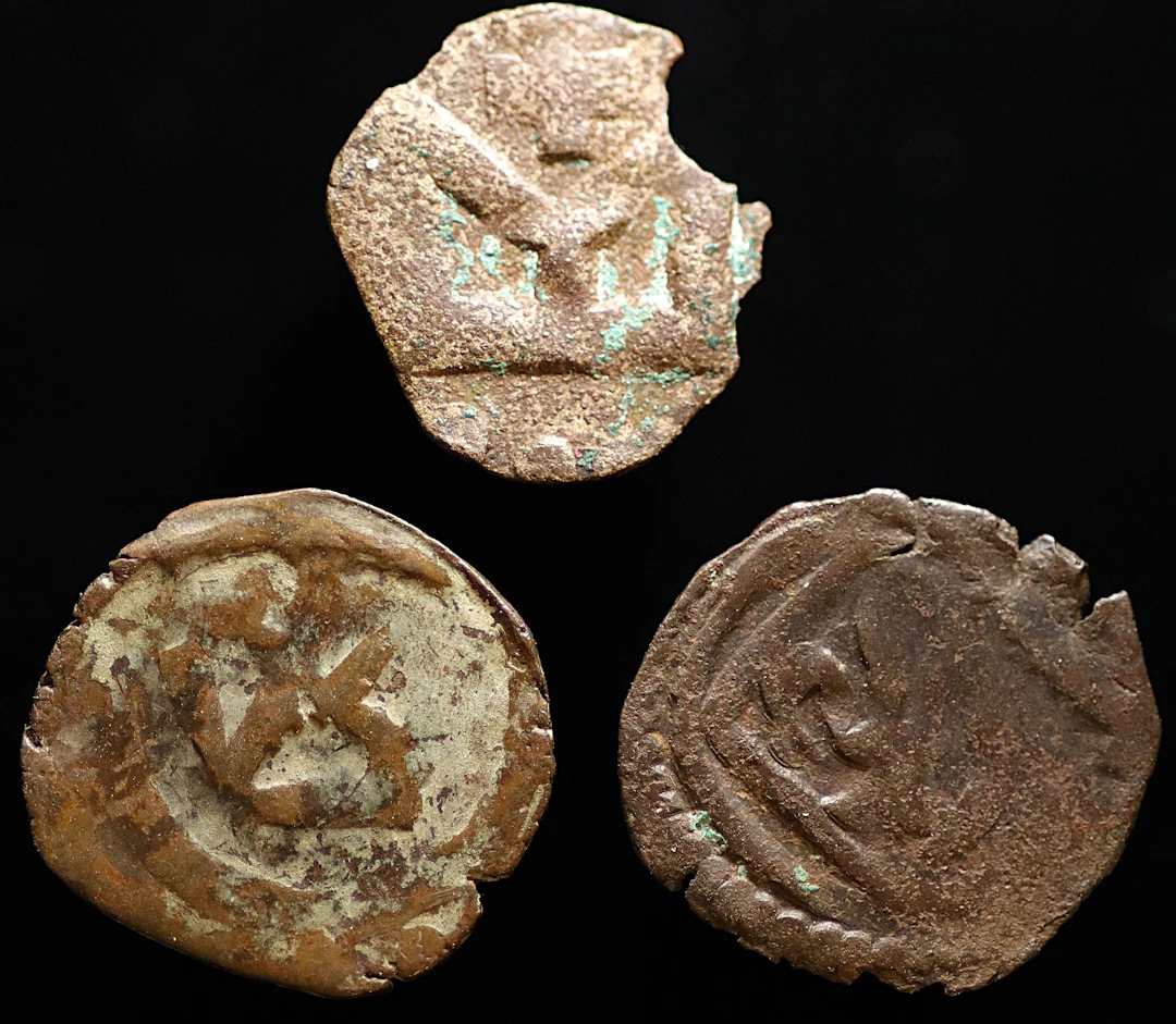 DENMARK. Trio of Pennies (3 Pieces), ND (1286-1319). Erik VI, 'Menved'.