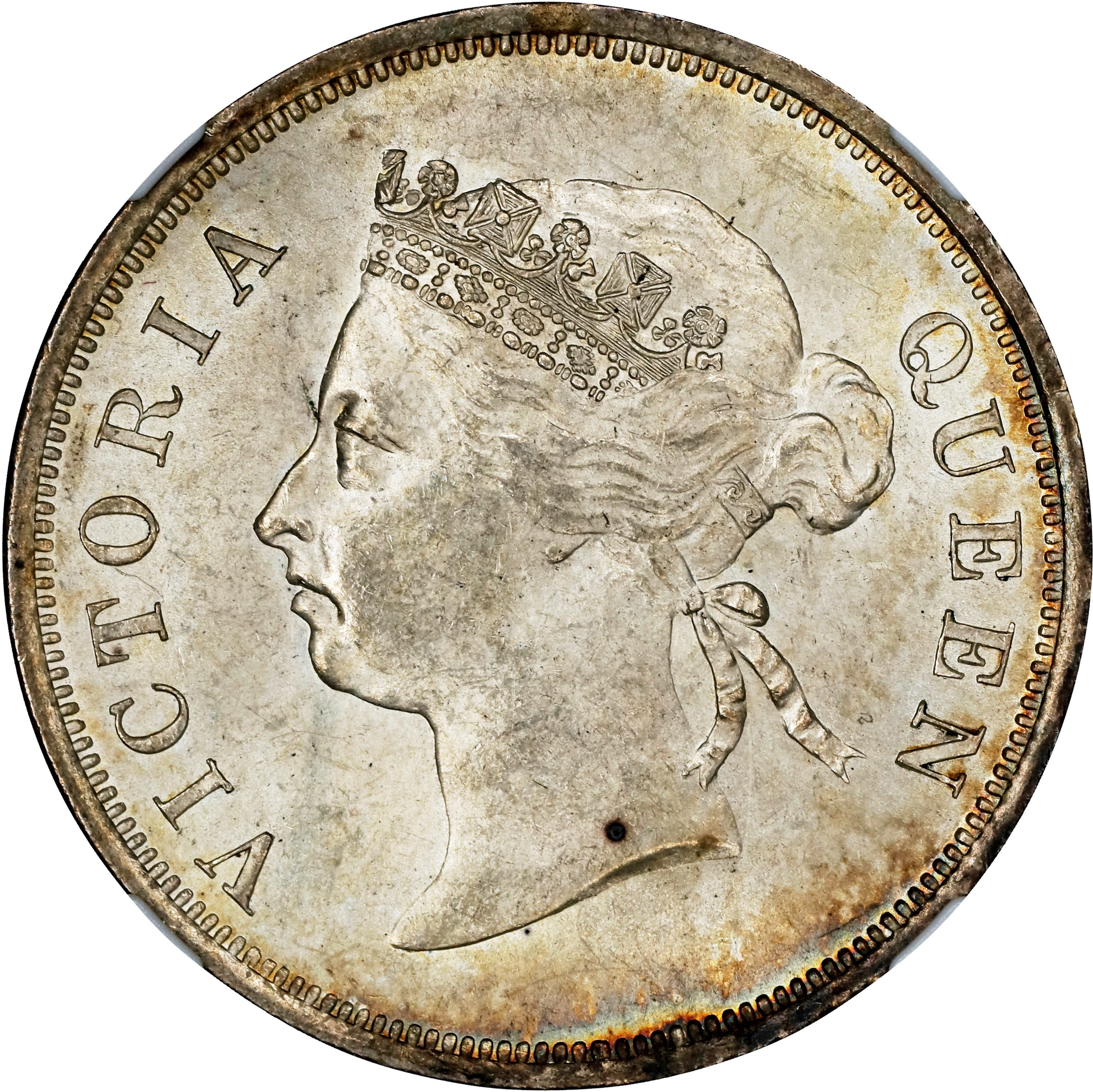 STRAITS SETTLEMENTS. 50 Cents, 1901. London Mint. Victoria. NGC MS-64.