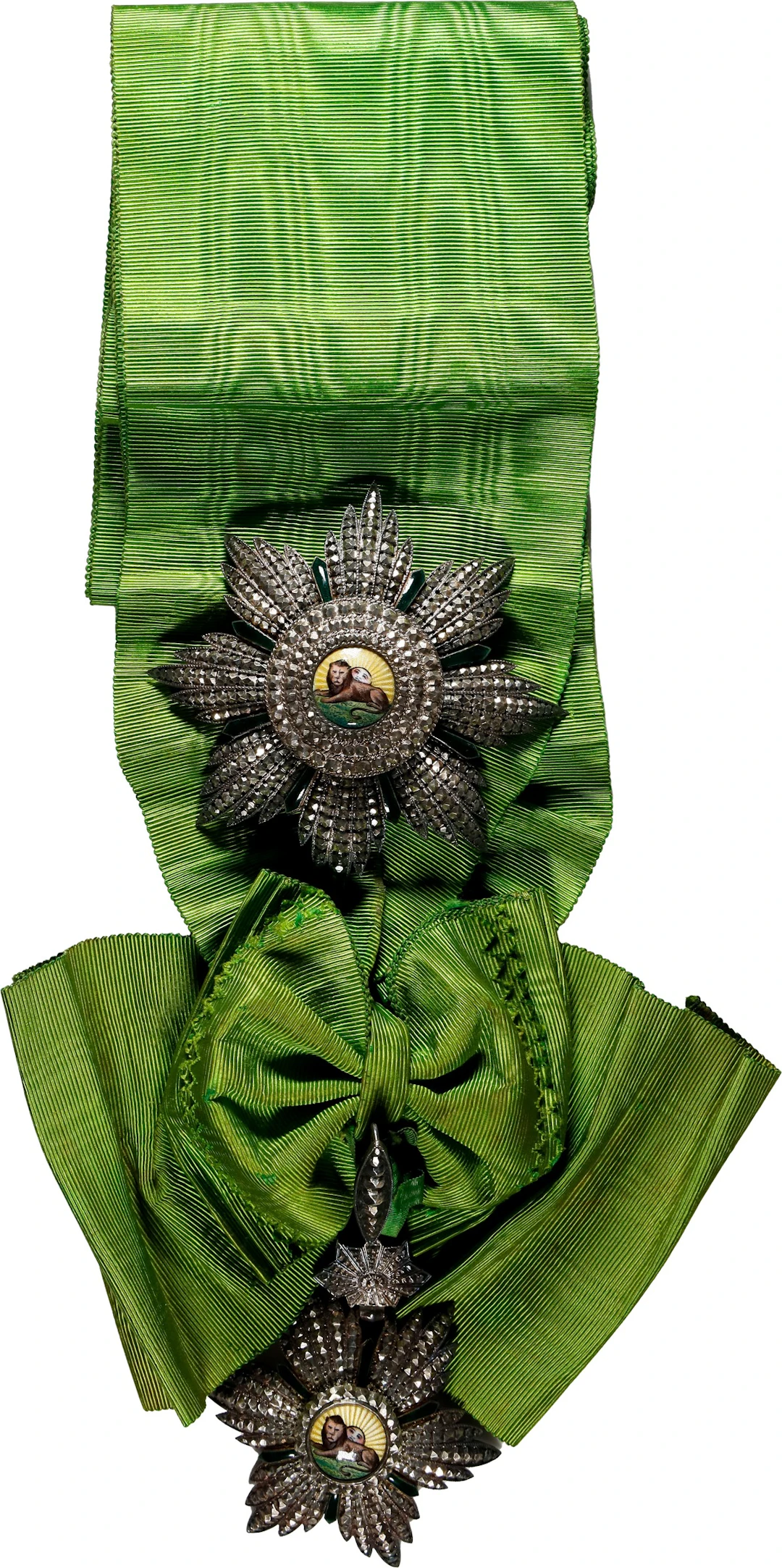 IRAN. Duo of Order of Lion and Sun Decorations (2 Pieces), Instituted