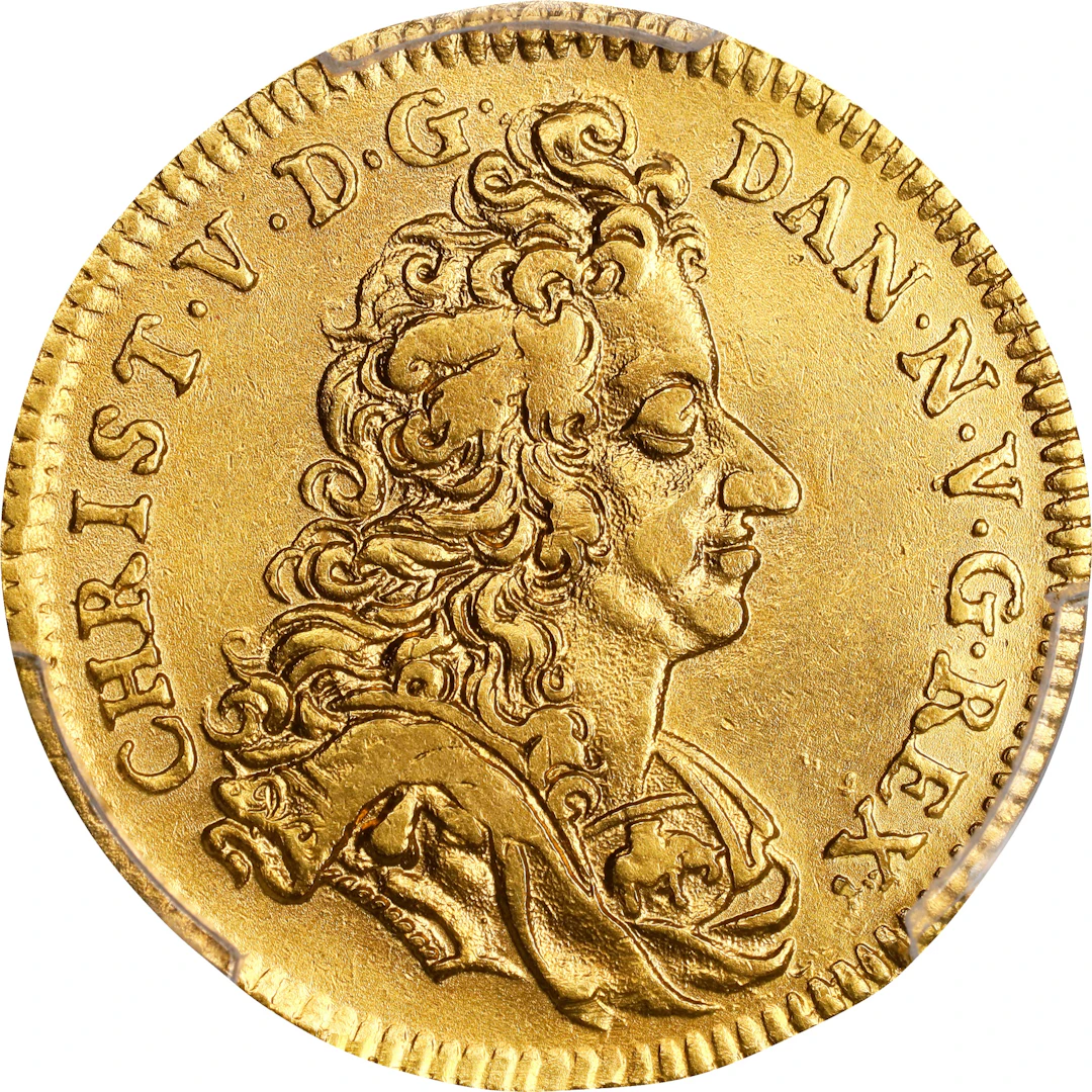 (◊) DENMARK. Ducat, 1699. Copenhagen Mint. Christian V. PCGS Genuine--Surfaces