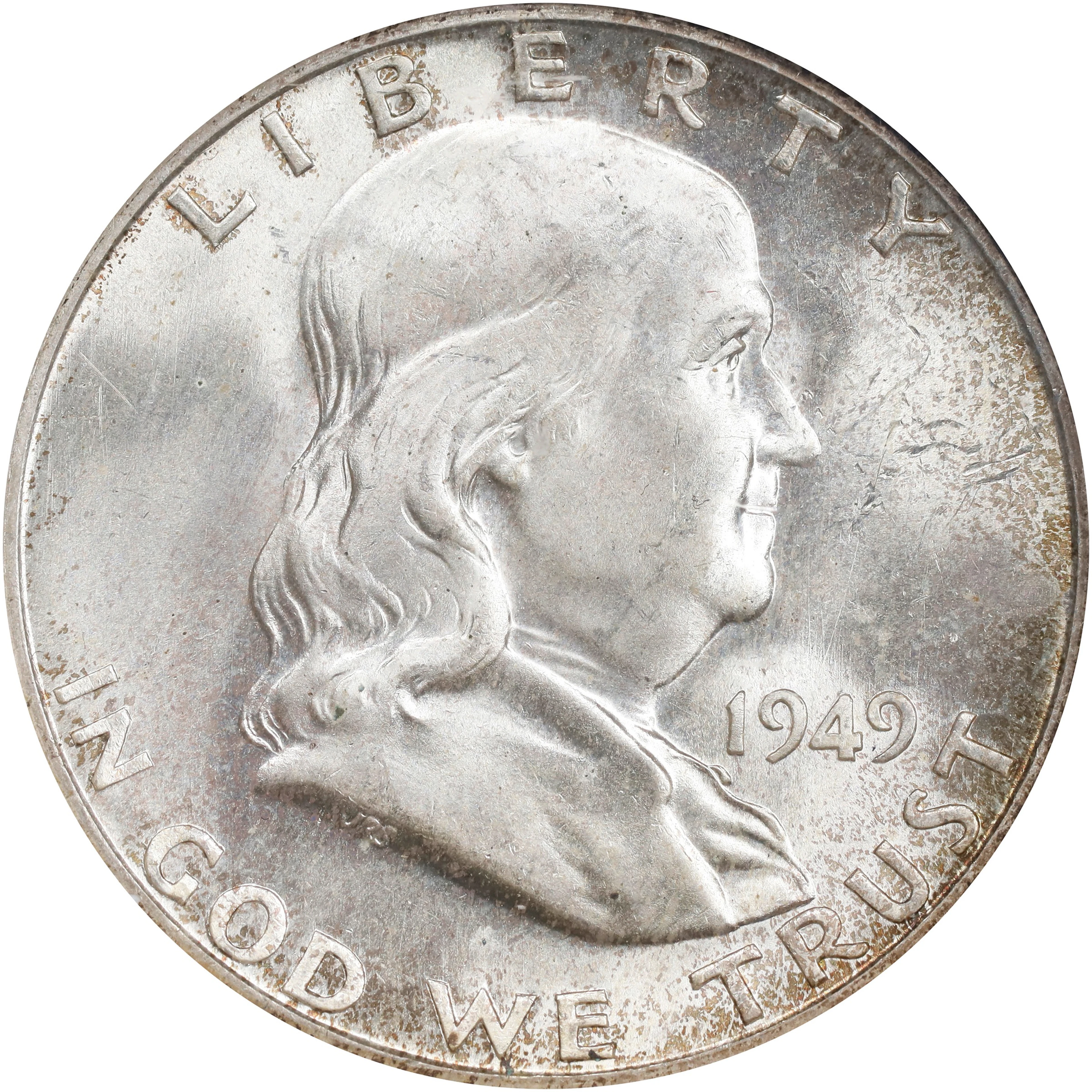 1949-S Franklin Half Dollar. MS-64 FBL (NGC).
