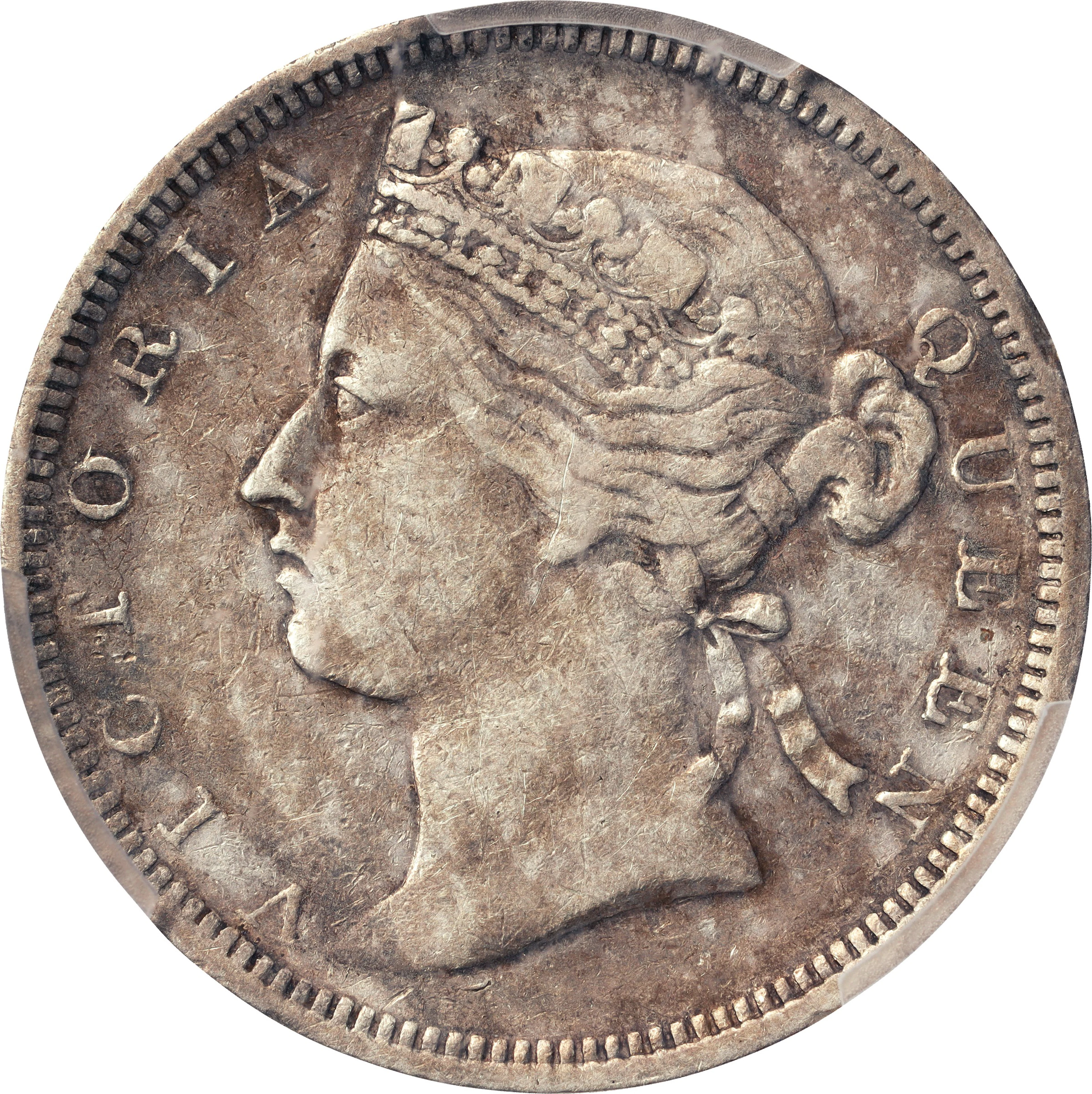 (t) HONG KONG (SAR). 20 Cents, 1868. London Mint. Victoria. PCGS VF-35.