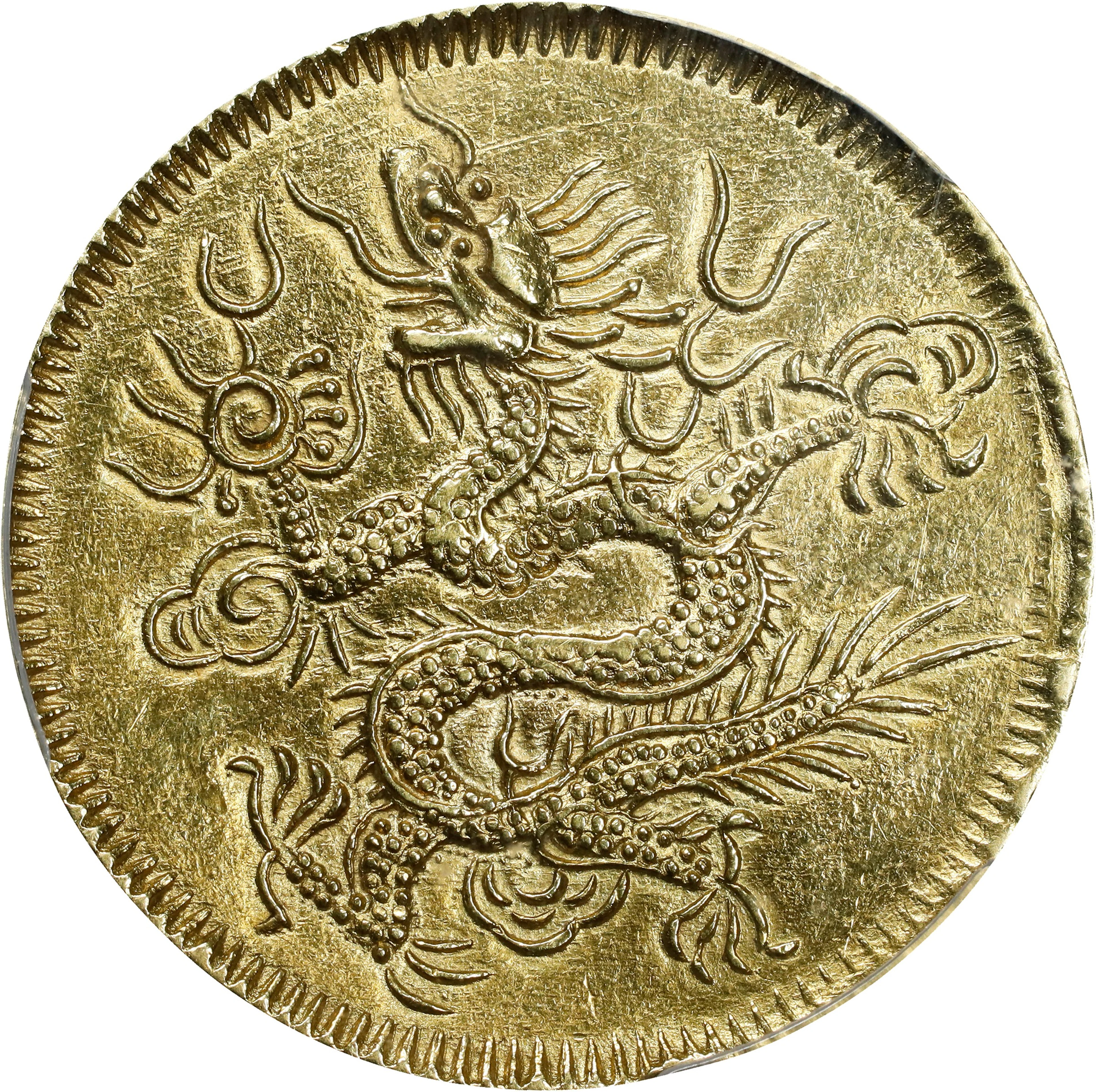 ANNAM. Gold 3 Tien, ND (1820-41). Minh Mang. PCGS Genuine--Repaired
