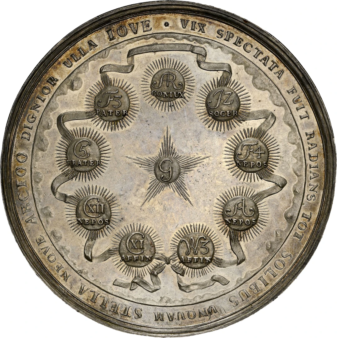 DENMARK. Death of Prince George (Jørgen) Silver Medal, 1708. Frederik