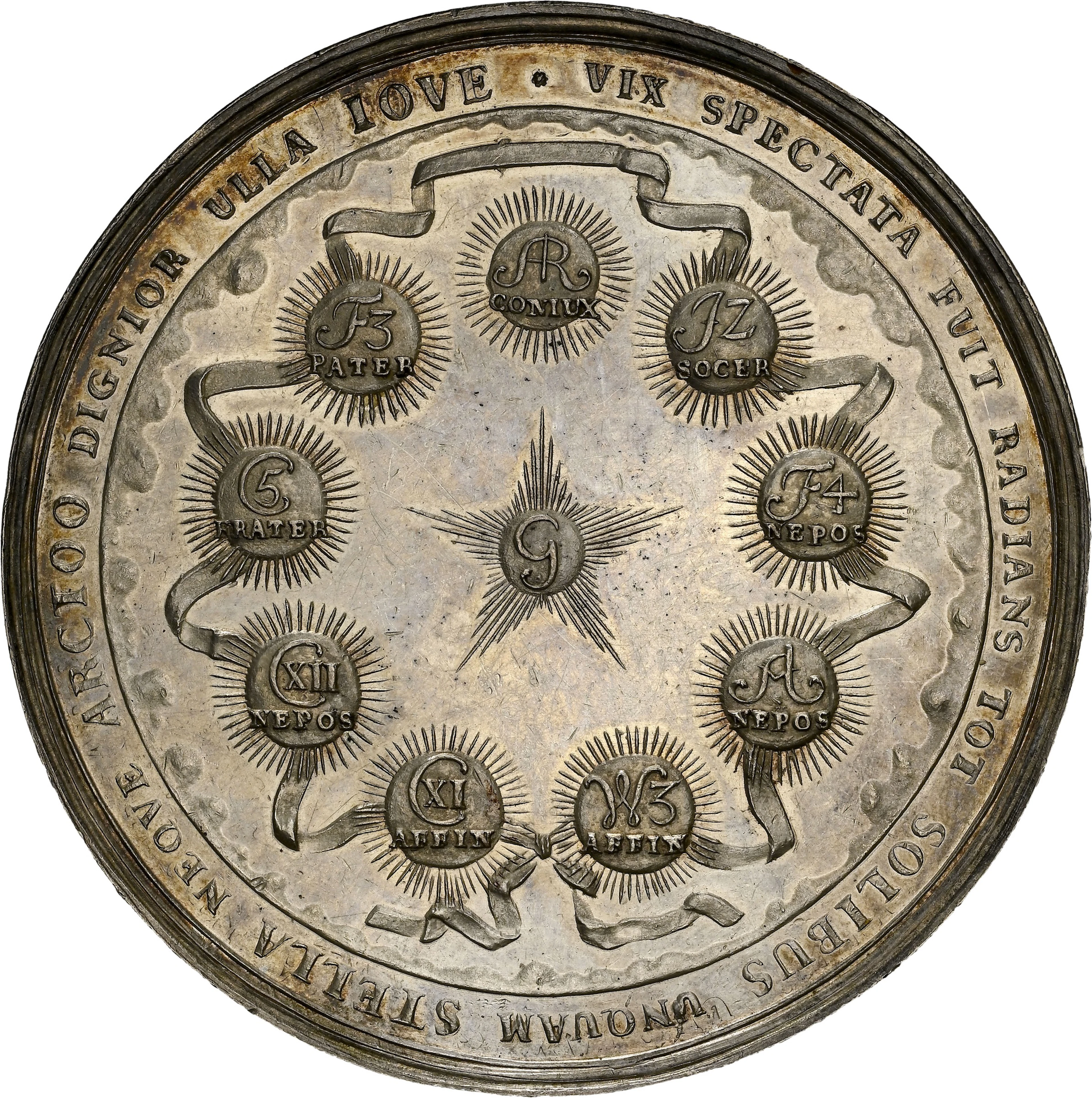 DENMARK. Death of Prince George (Jørgen) Silver Medal, 1708. Frederik