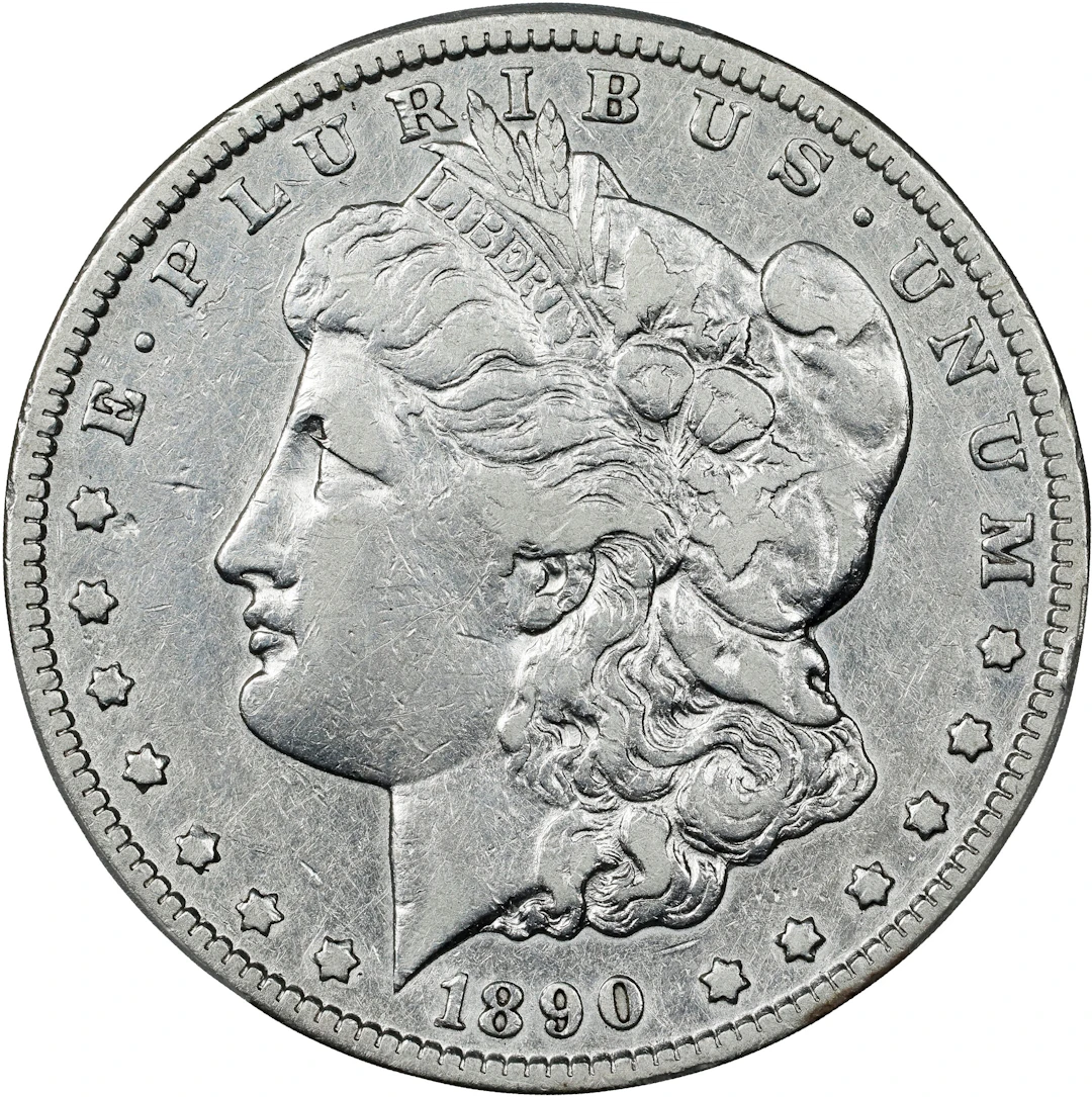 1890-CC Morgan Silver Dollar. VF Details--Cleaned (PCGS).