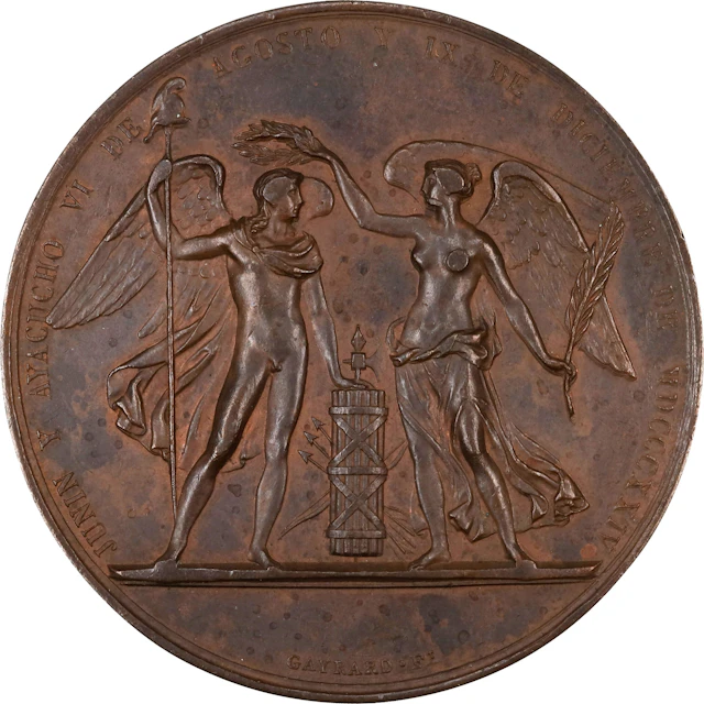 COLOMBIA. Victory of Simon Bolivar at Junin & Ayacucho Bronze Medal