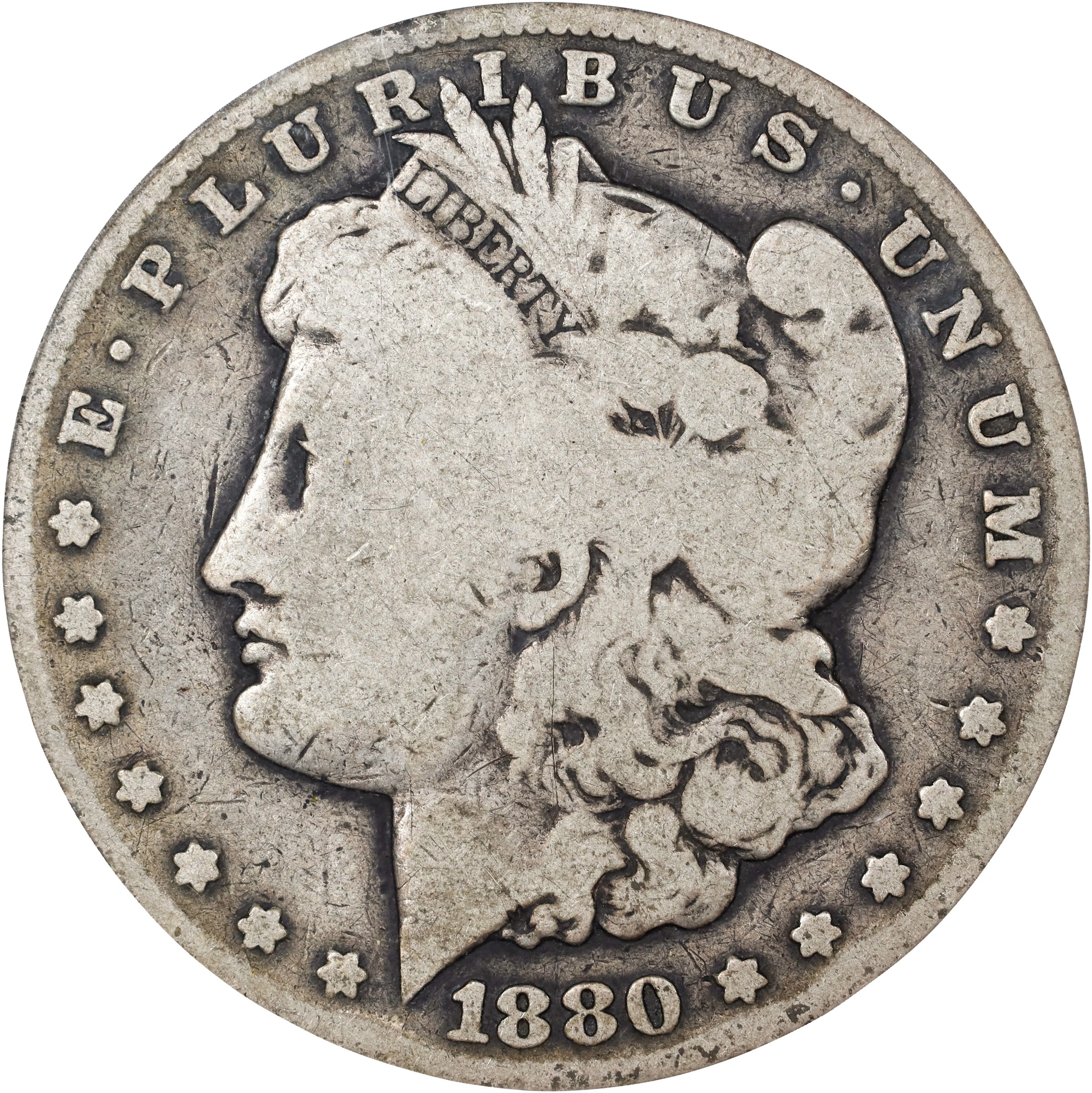 1880-CC Morgan Silver Dollar. Good-4 (PCGS).