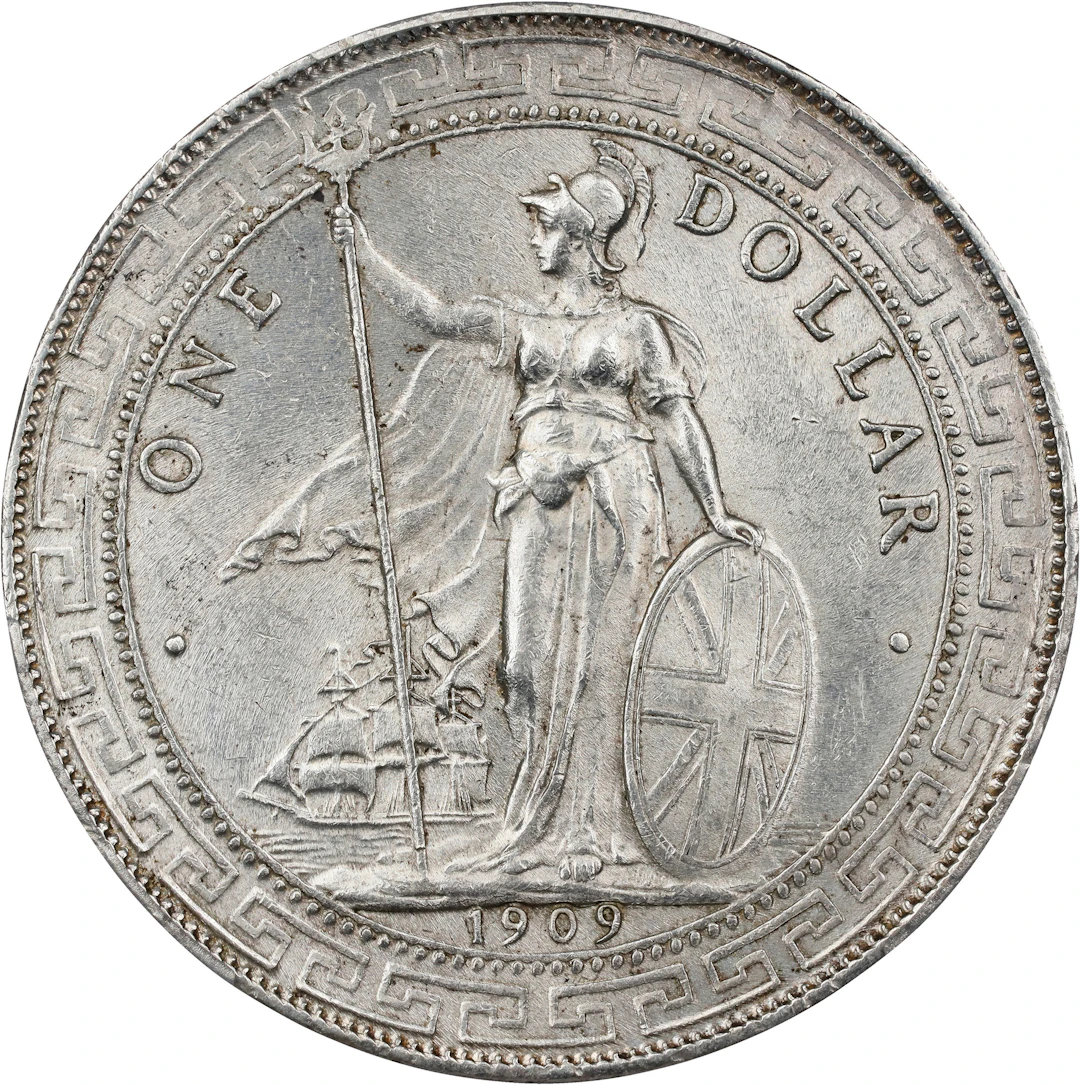 GREAT BRITAIN. Trade Dollar, 1909-B. Bombay Mint. Edward VII. PCGS MS-62.