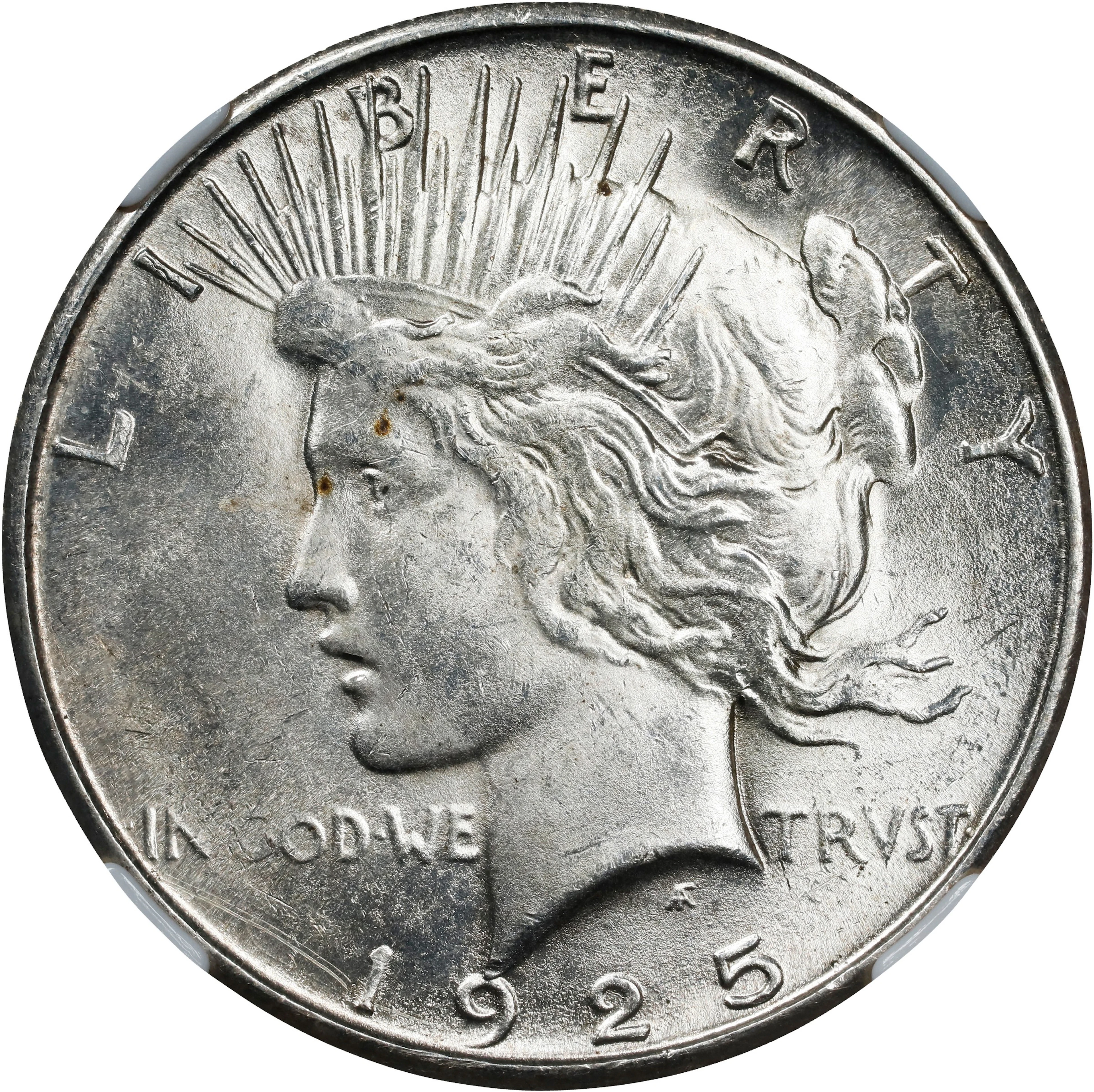 1925-S Peace Silver Dollar. MS-63 (NGC).