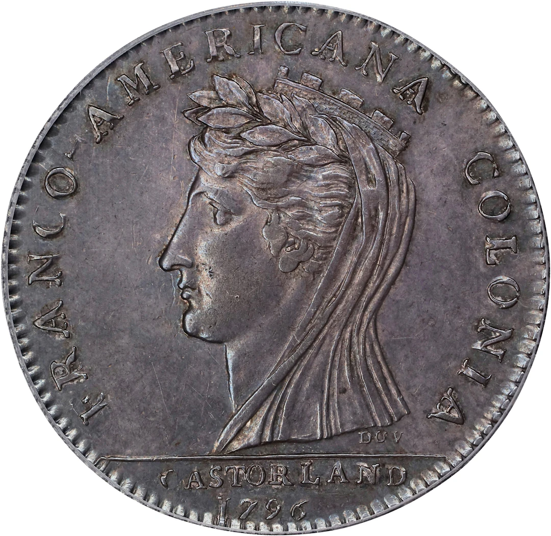 1796 Castorland Medal, or Jeton. Original. Lecompte-185, W-9100. Rarity-6.