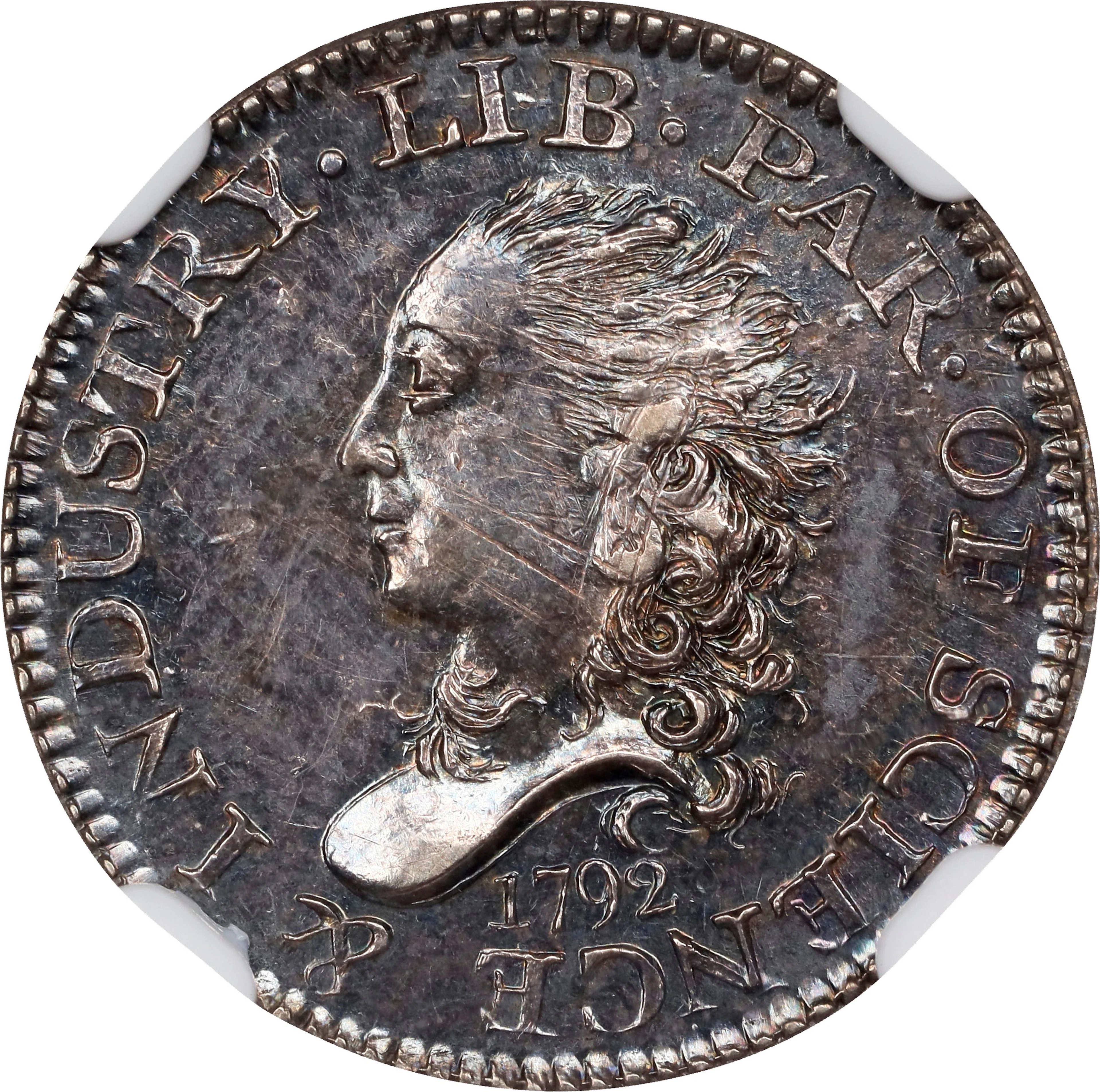 1792 Half Disme. LM-1, Judd-7, Pollock-7. Rarity-4. MS-65 (NGC).