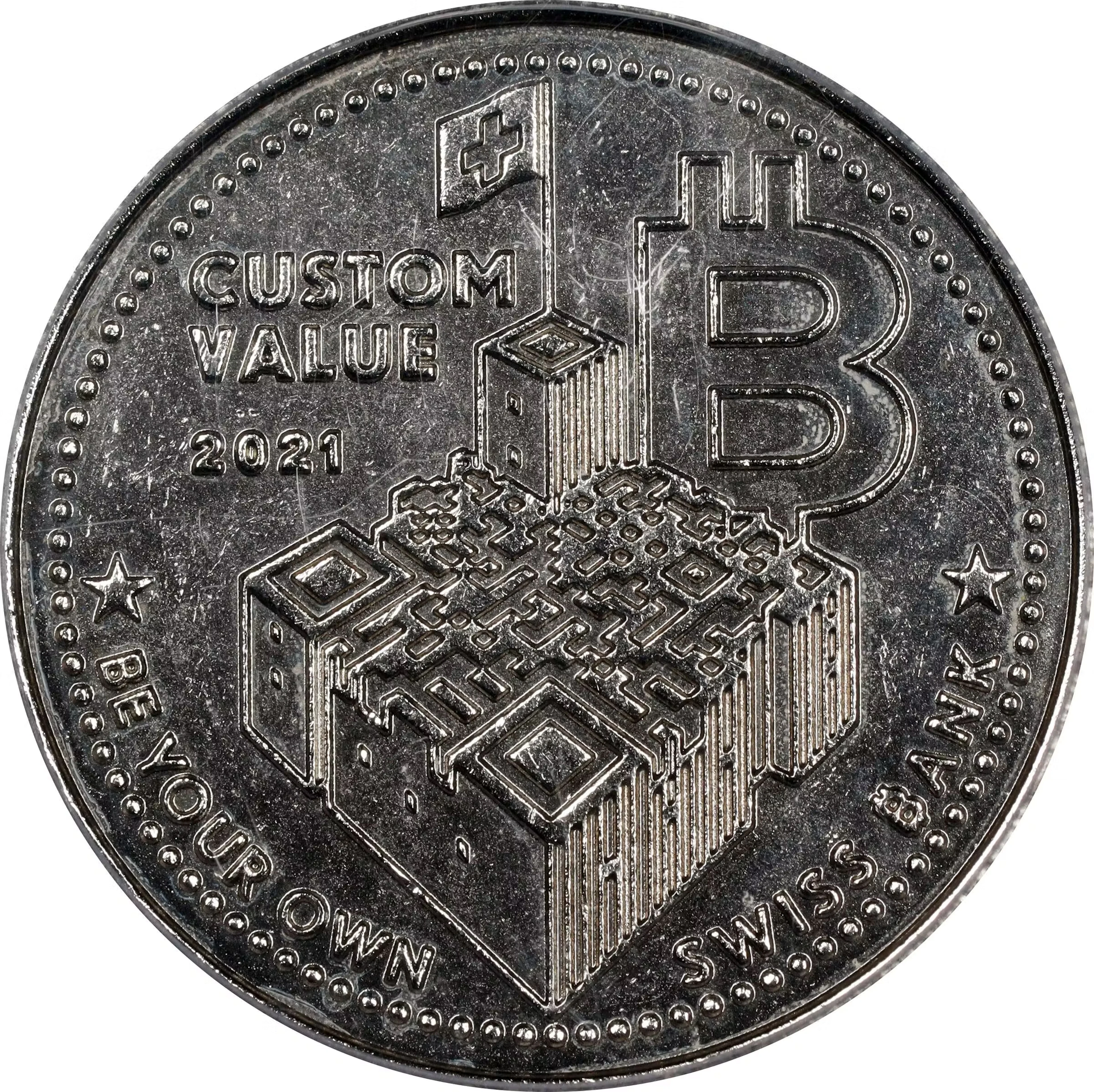 2021 Alpen Coin "Custom" 0.0001 Bitcoin. Loaded. Serial No. C014.
