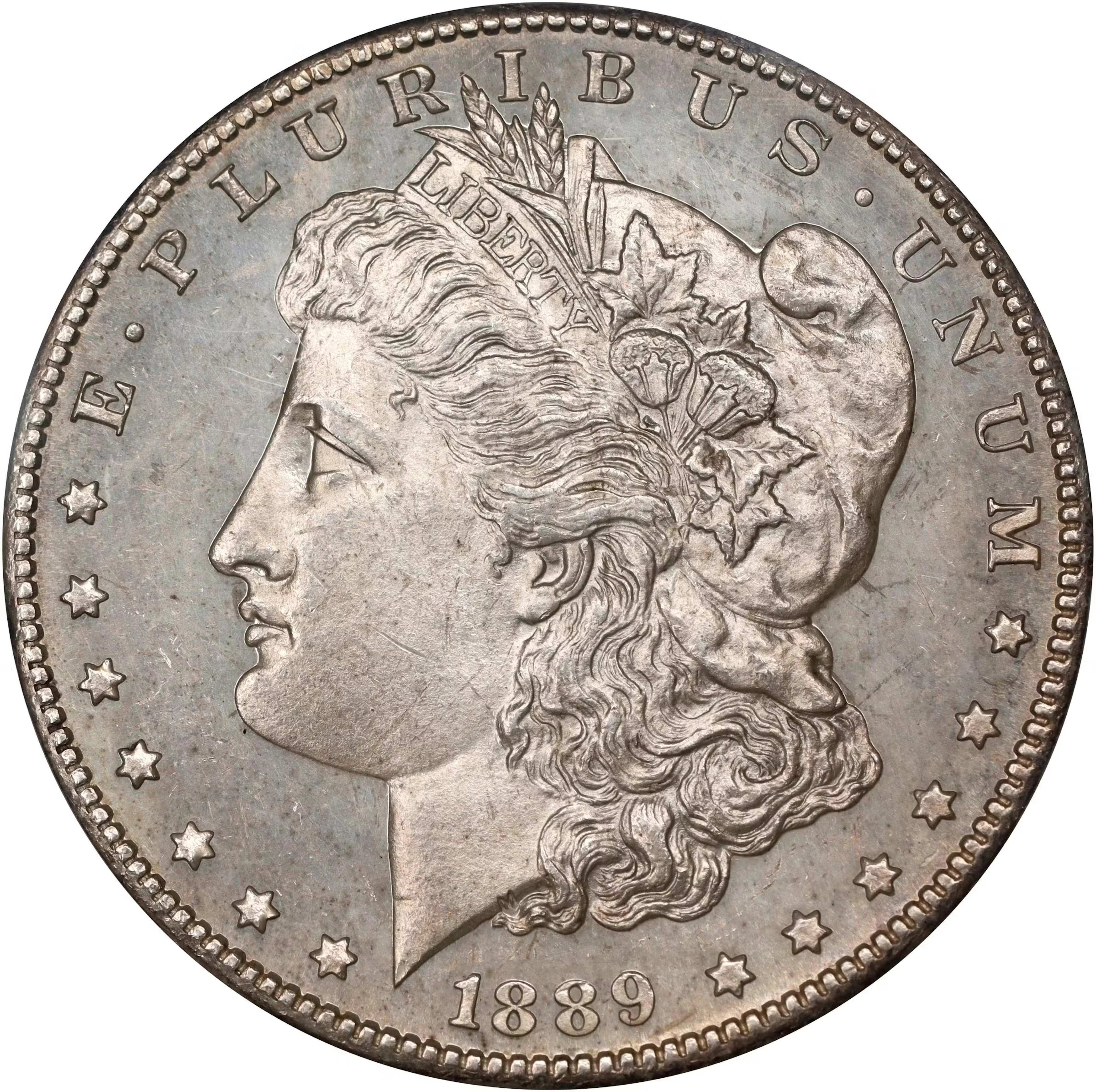 1889-CC Morgan Silver Dollar. MS-62 DMPL (PCGS).