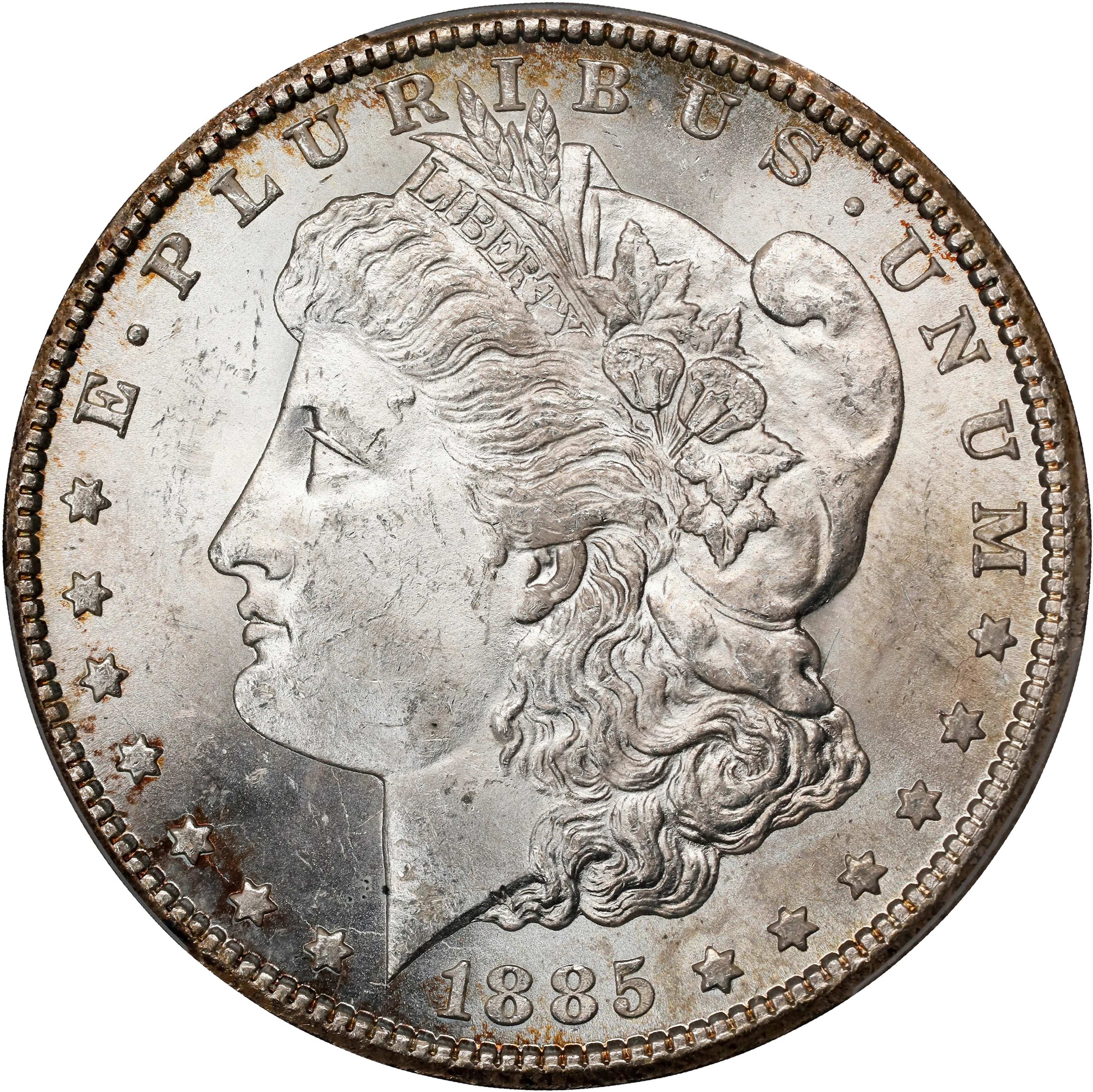1885-CC Morgan Silver Dollar. MS-63 (PCGS).