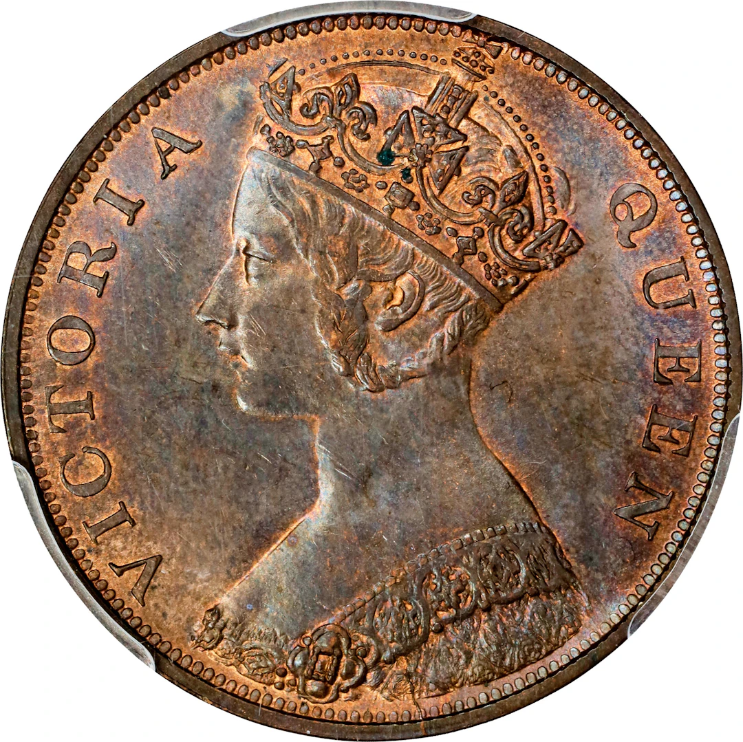 (t) HONG KONG (SAR). Cent, 1863. London Mint. Victoria. PCGS MS-63 Red Brown.