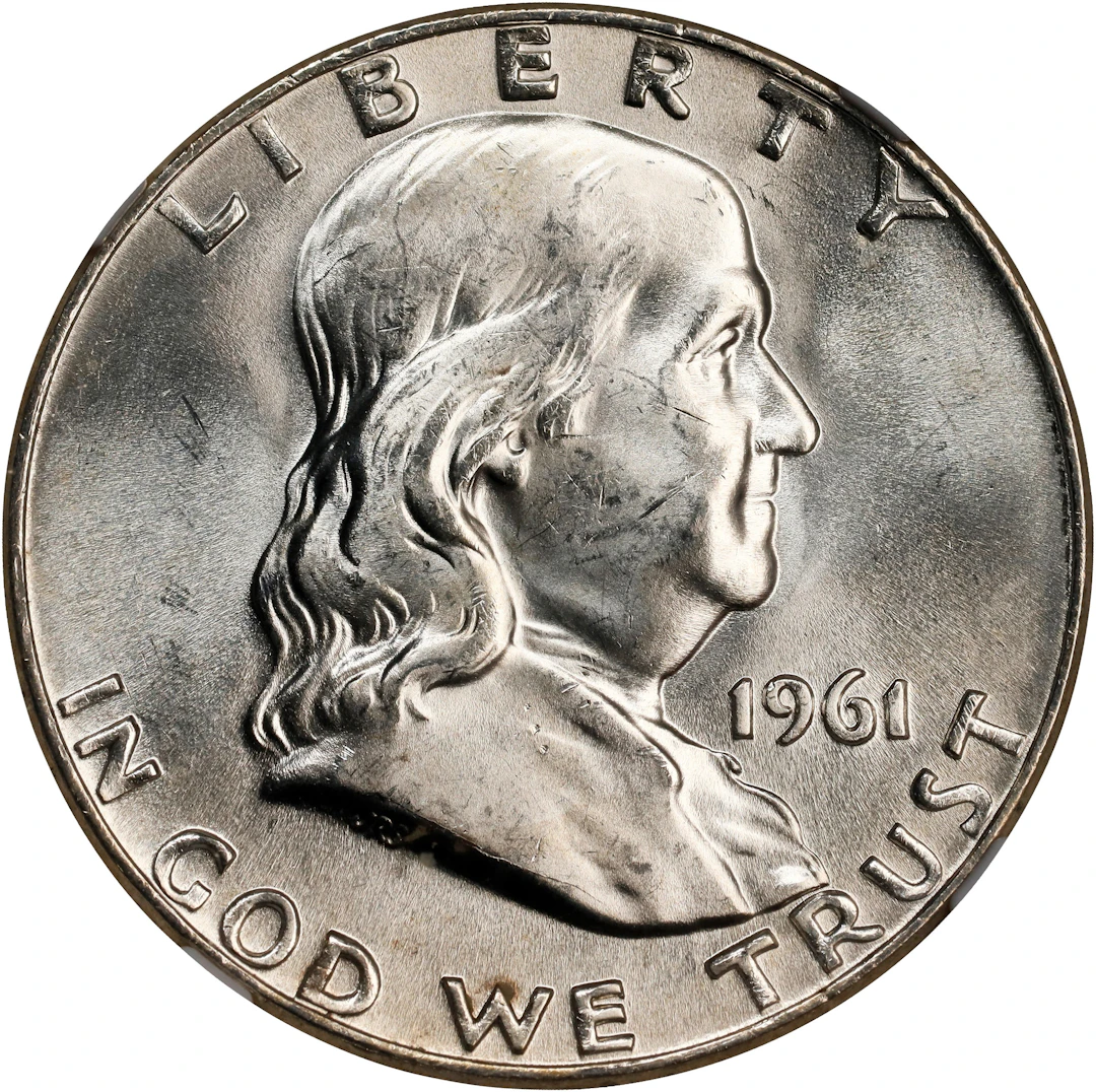 1961-D Franklin Half Dollar. MS-65 FBL (NGC).