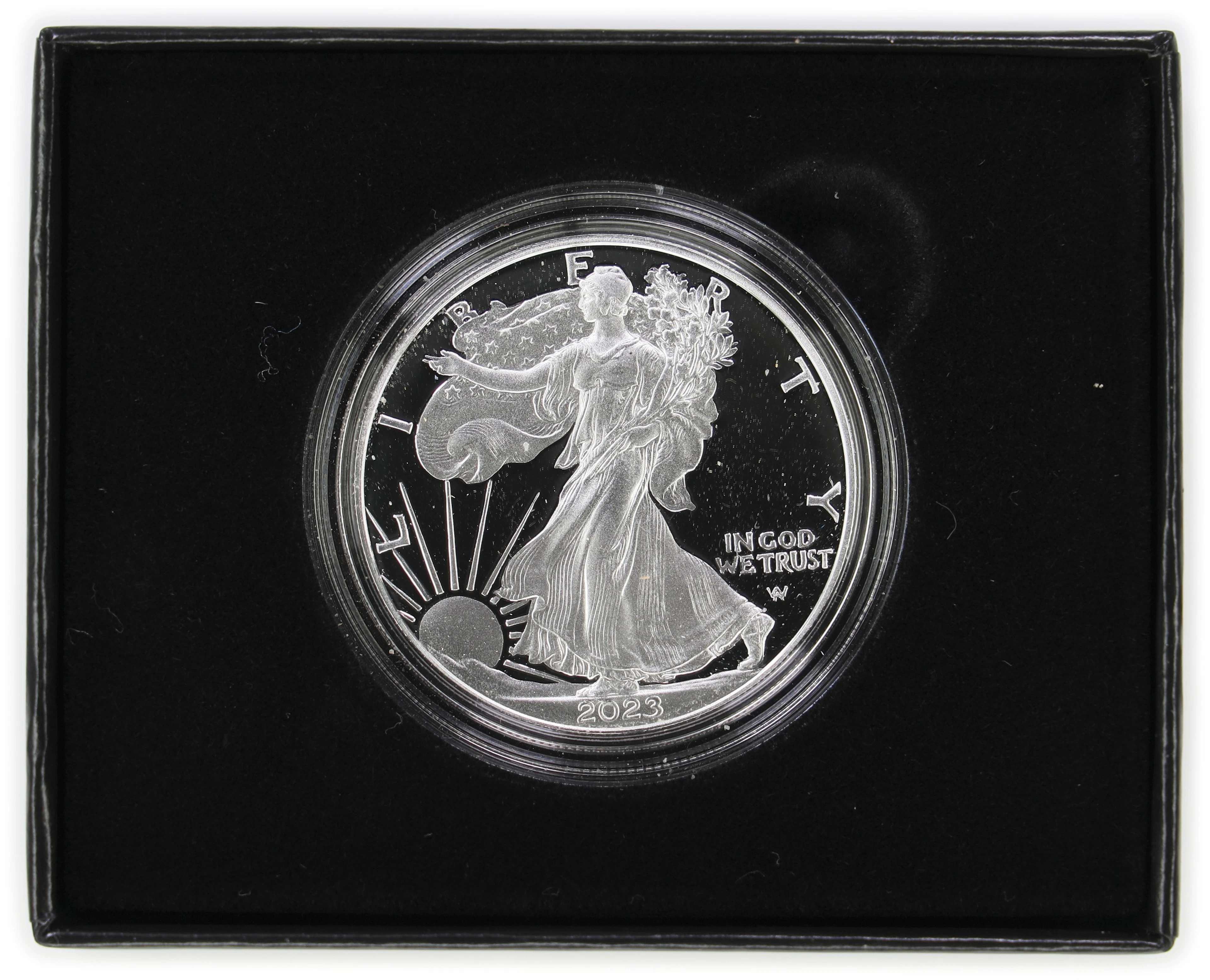 (1 oz, 31.104 g ASW). 2023-W American Silver Eagle. Proof.