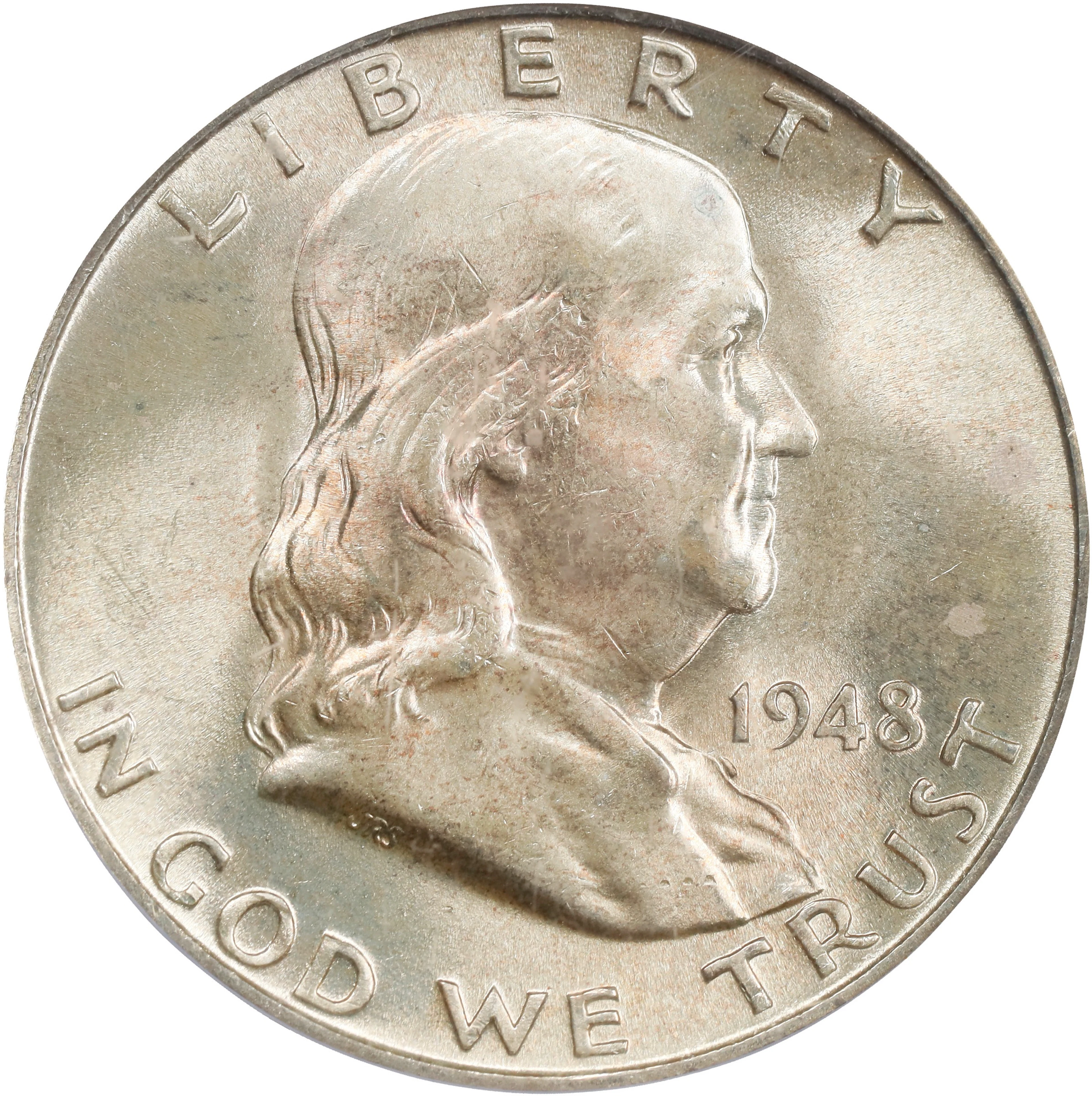 1948 Franklin Half Dollar. MS-66 FBL (PCGS).