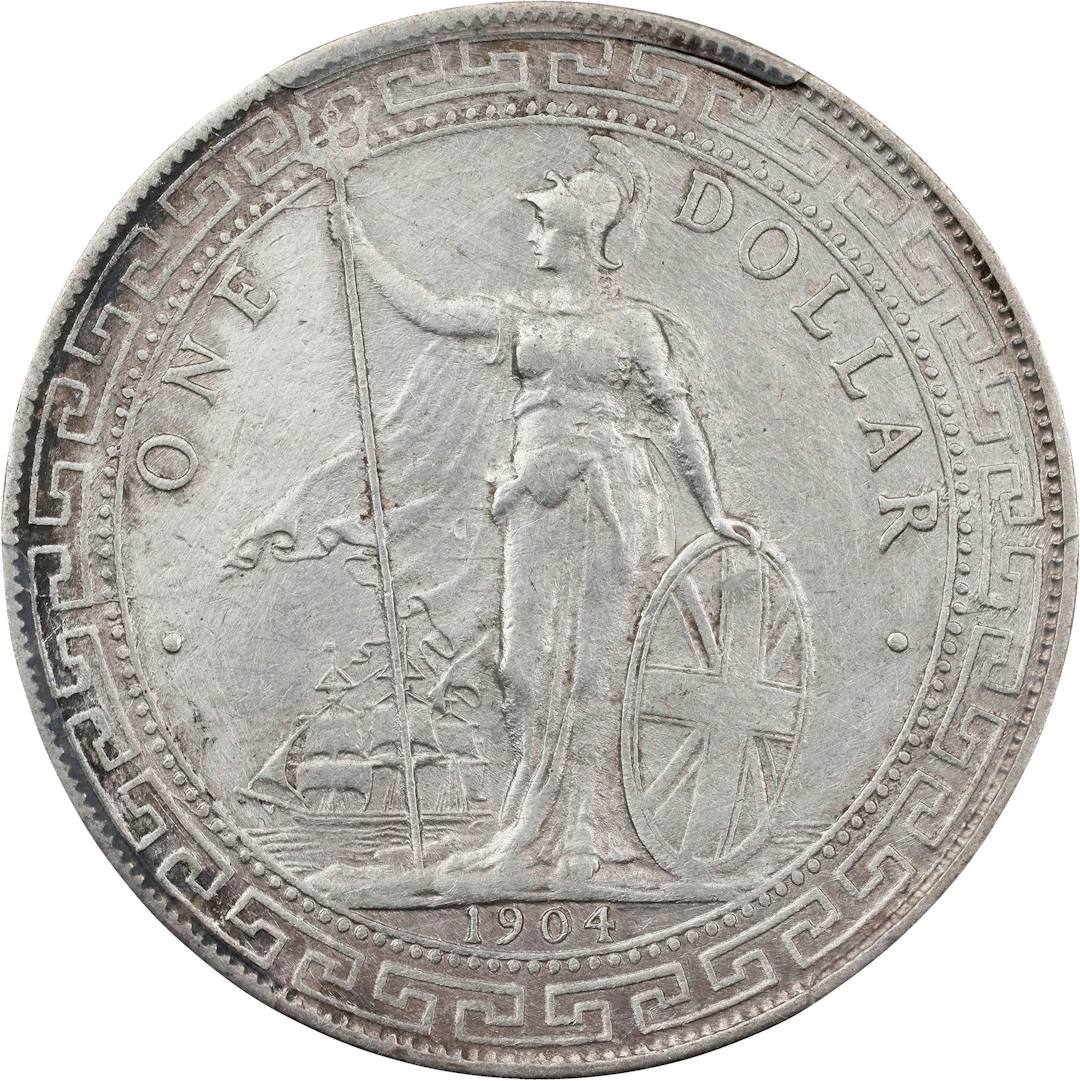 GREAT BRITAIN. Trade Dollar, 1904-B. Bombay Mint. Edward VII. PCGS