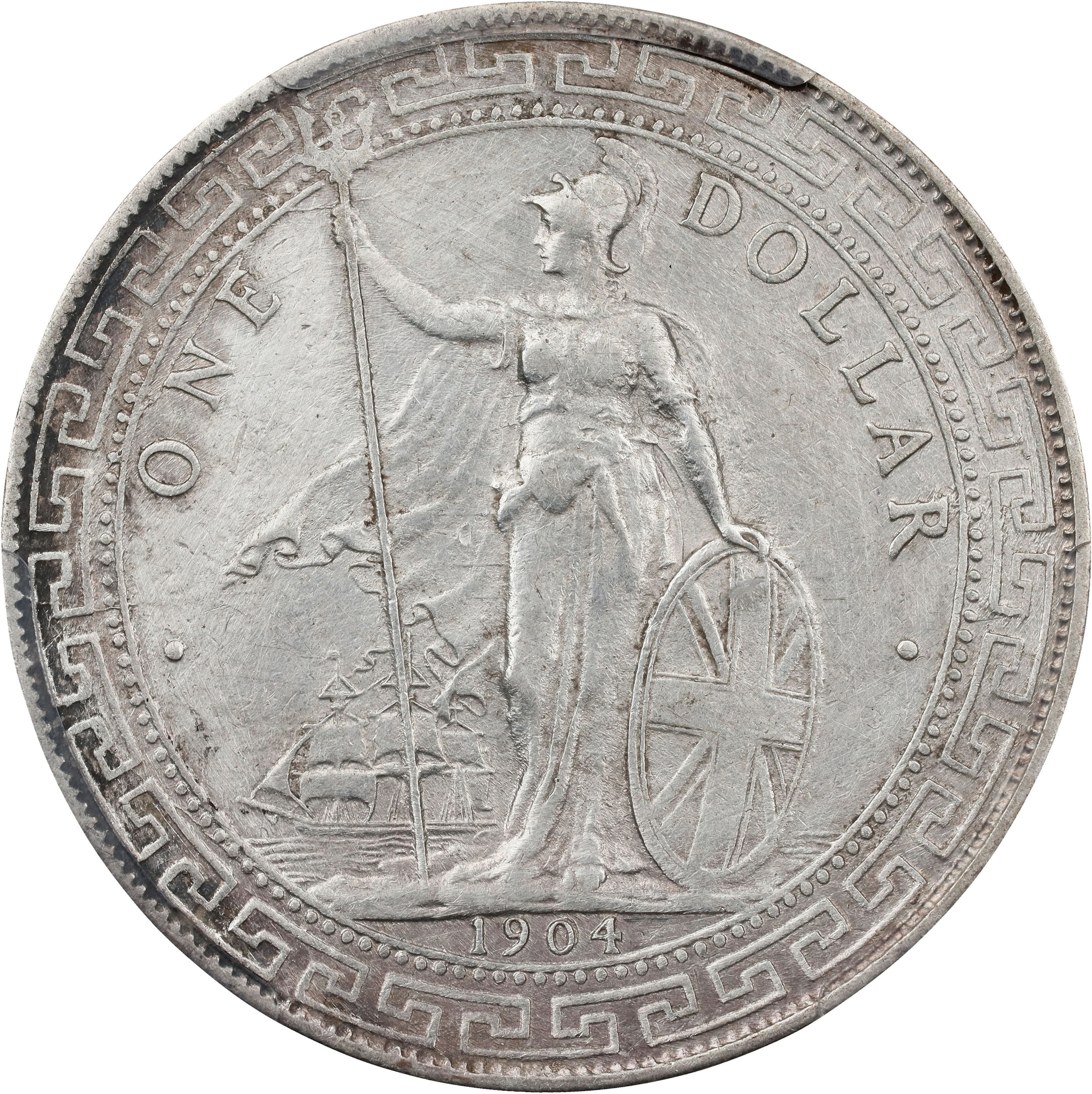 GREAT BRITAIN. Trade Dollar, 1904-B. Bombay Mint. Edward VII. PCGS