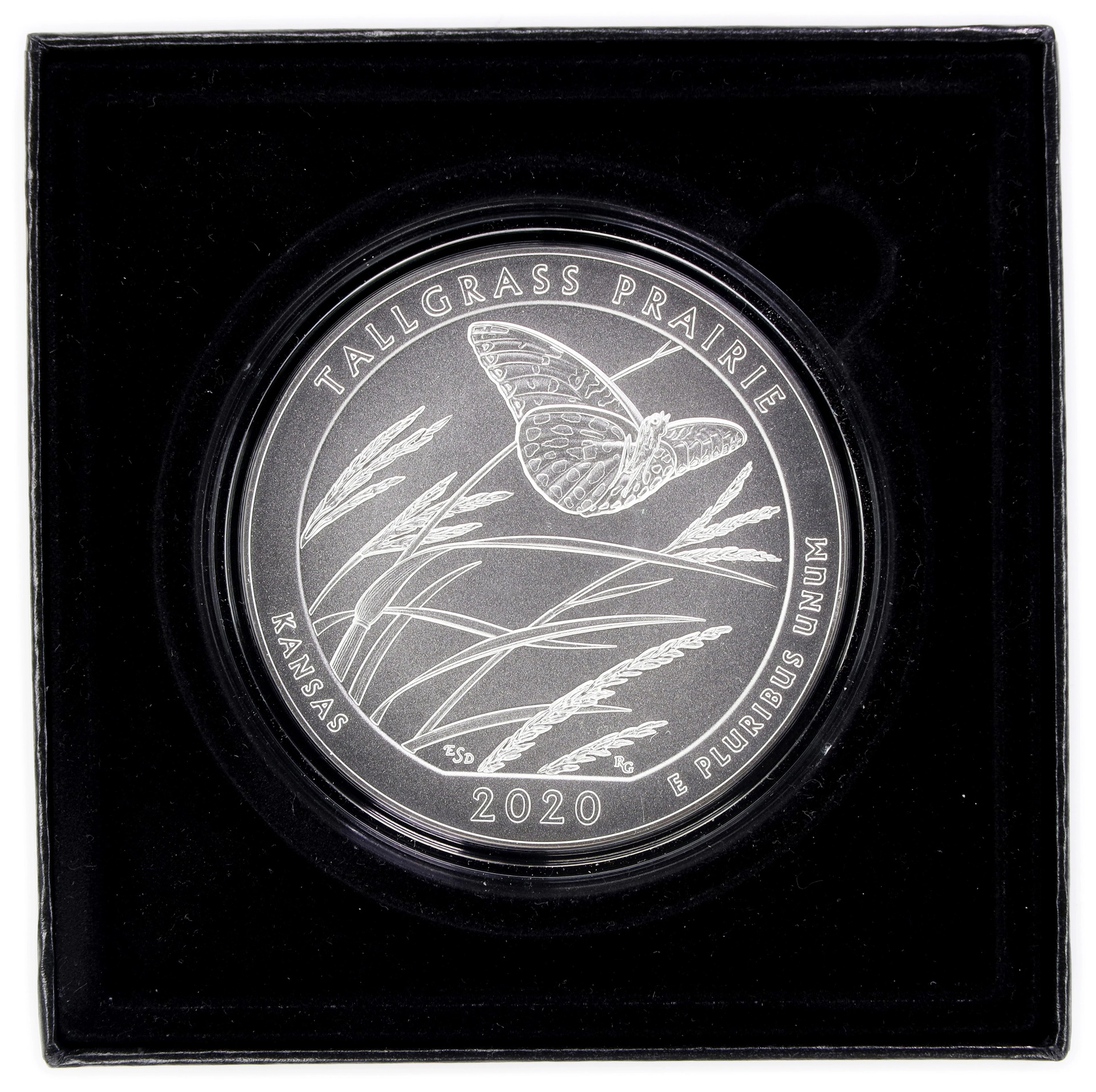 (5 oz, 155.52 g ASW). 2020 Tallgrass Prairie Natl. Preserve America