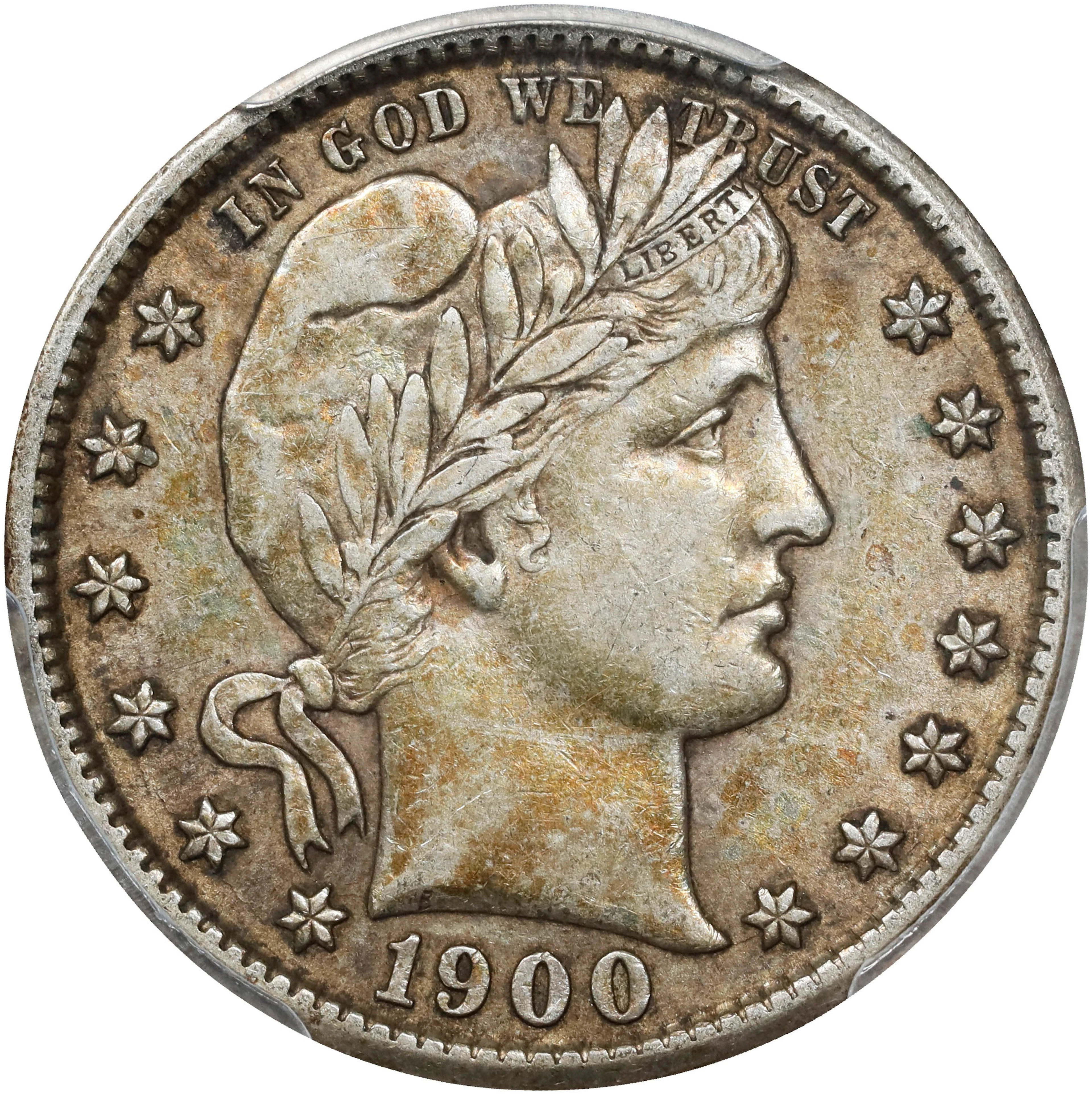 1900-S Barber Quarter. AU-50 (PCGS).