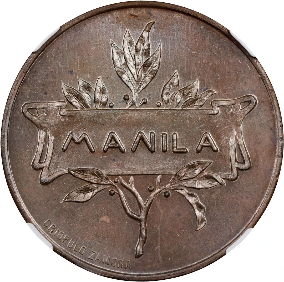 PHILIPPINES. First Legislative Assembly Bronze Medal, 1907. NGC MS-64 Brown.