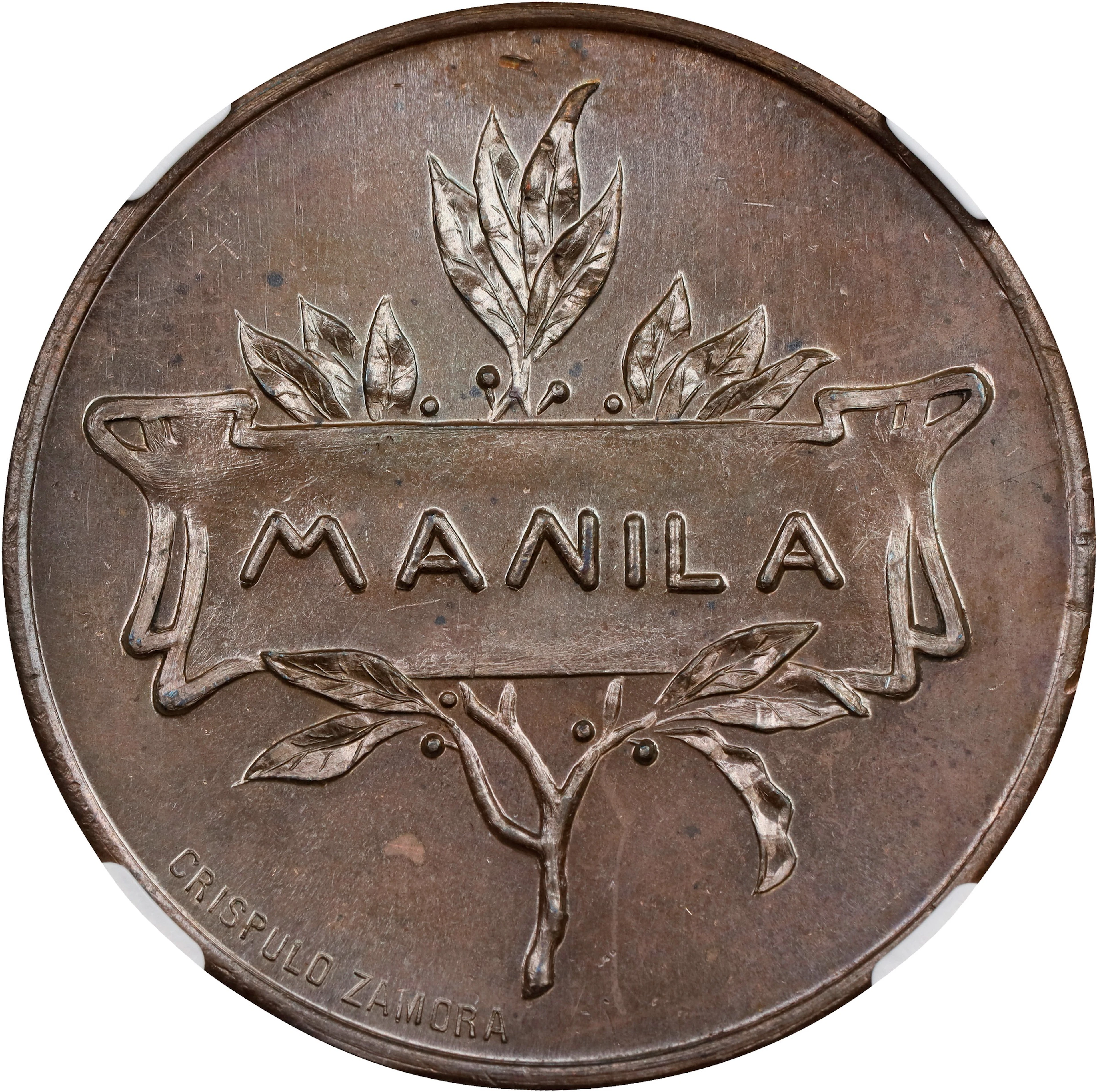 PHILIPPINES. First Legislative Assembly Bronze Medal, 1907. NGC MS-64 Brown.