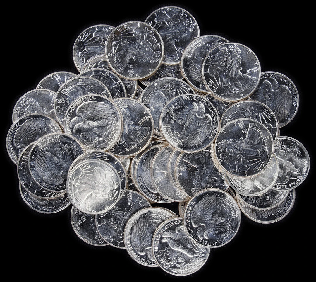 (5.5 oz, 171.072 g ASW). Lot of (55) American Silver Eagle Design