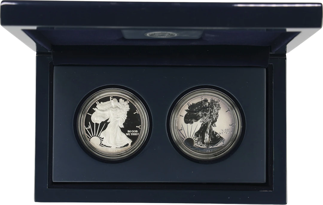 (2 oz, 62.208 g ASW). 2012-S American Silver Eagle San Francisco Two-Coin