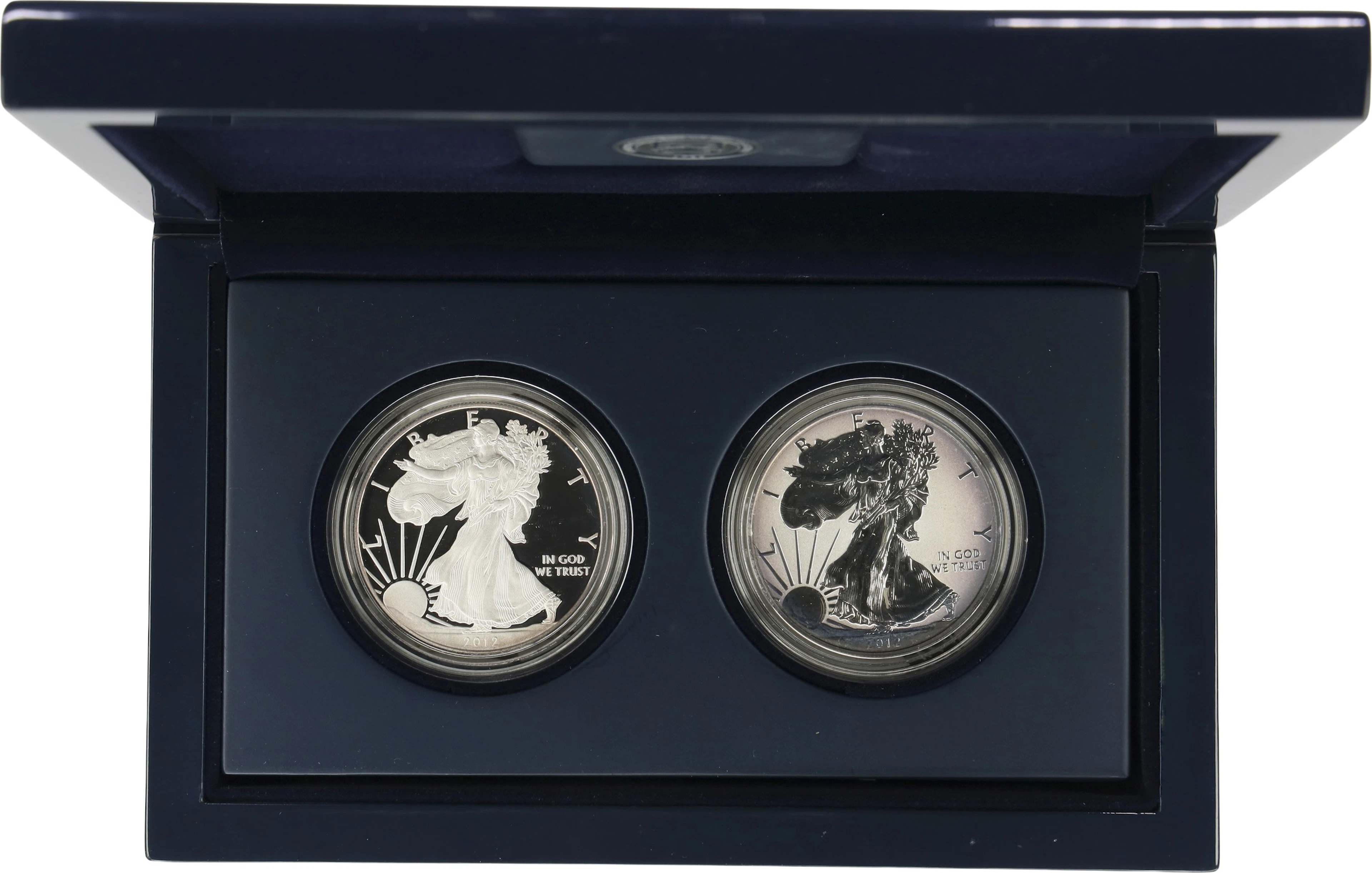 (2 oz, 62.208 g ASW). 2012-S American Silver Eagle San Francisco Two-Coin