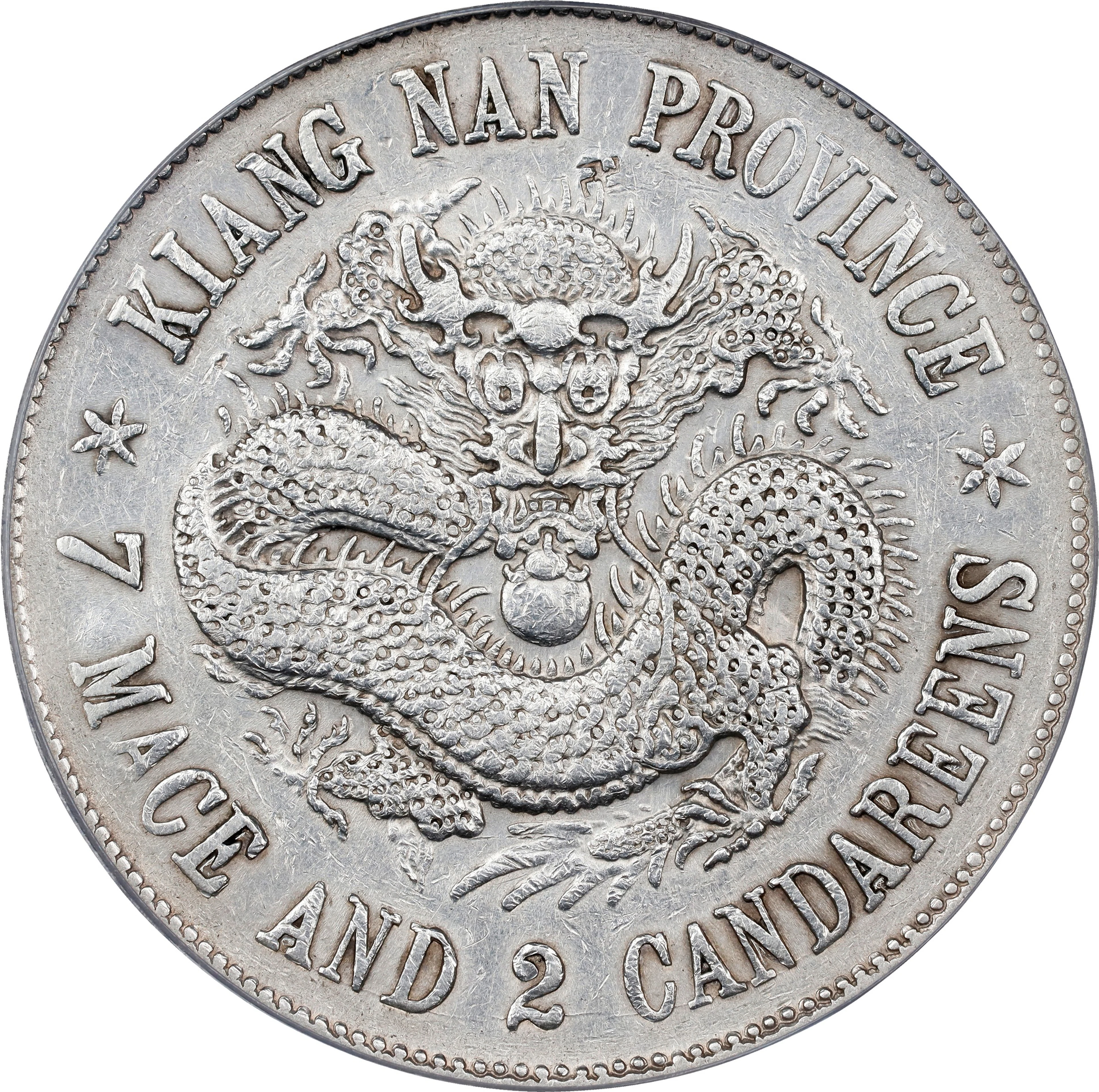 (t) CHINA. Kiangnan. 7 Mace 2 Candareens (Dollar), CD (1898). Nanking