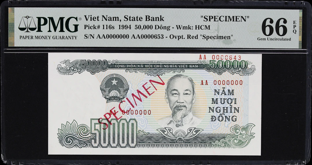 VIETNAM. State Bank of Vietnam. 50,000 Dong, 1994. P-116s. Specimen.