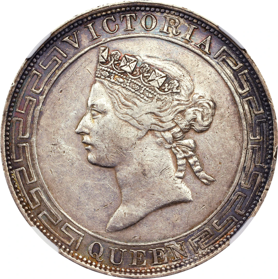 (t) HONG KONG (SAR). Dollar, 1866. Hong Kong Mint. Victoria. NGC AU-50.