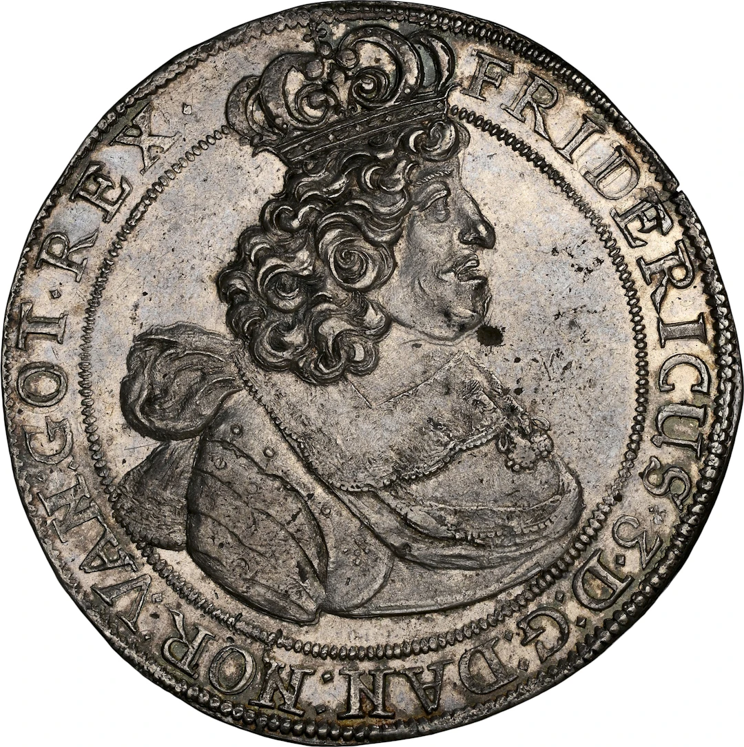 NORWAY. Speciedaler, 1663. Christiania Mint. Frederik III. NGC MS-60.
