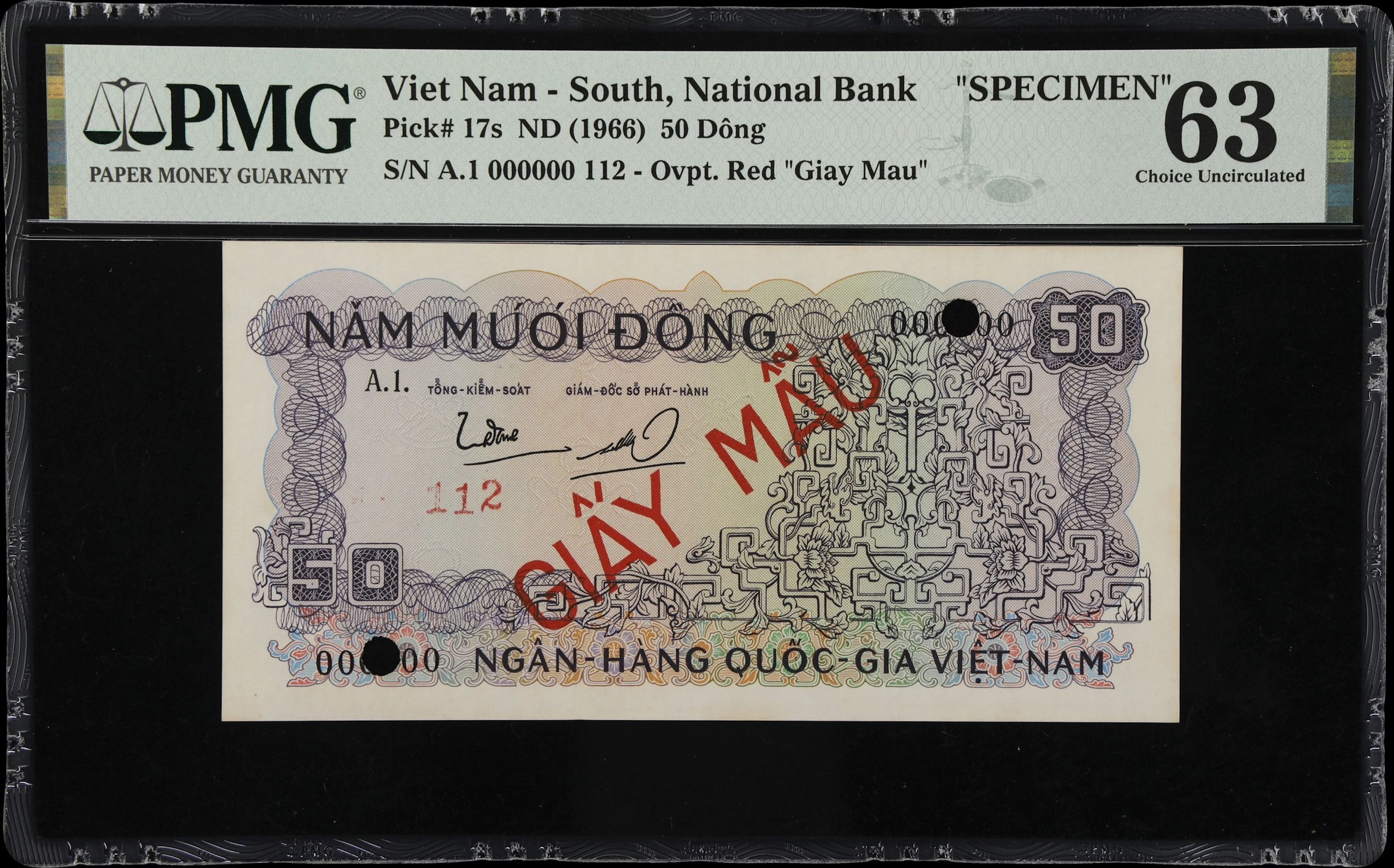 VIETNAM, SOUTH. National Bank of Vietnam. 50 Dong, ND (1966). P-17s.