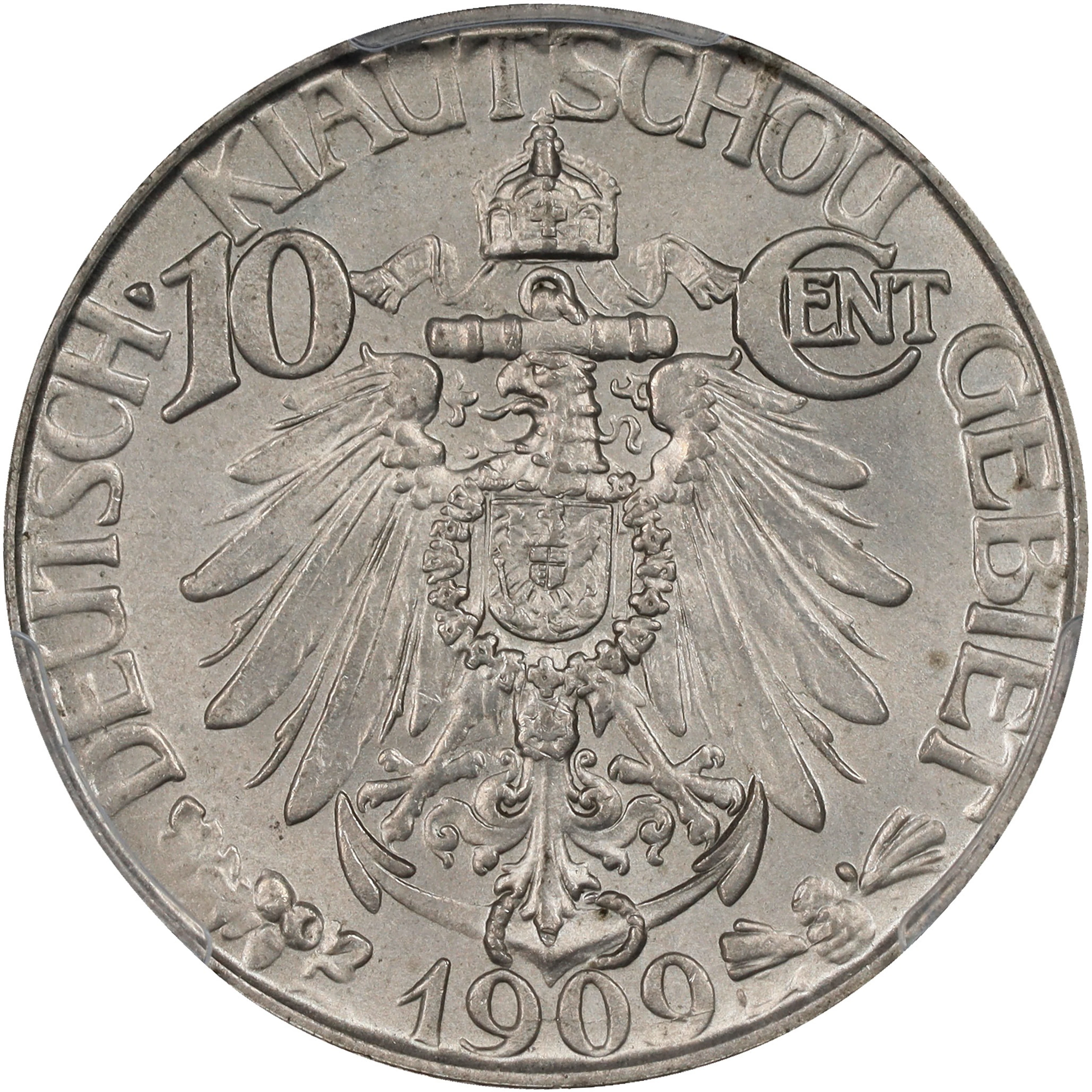 CHINA. Kiau Chau. German Occupation. 10 Cents, 1909. Berlin Mint.