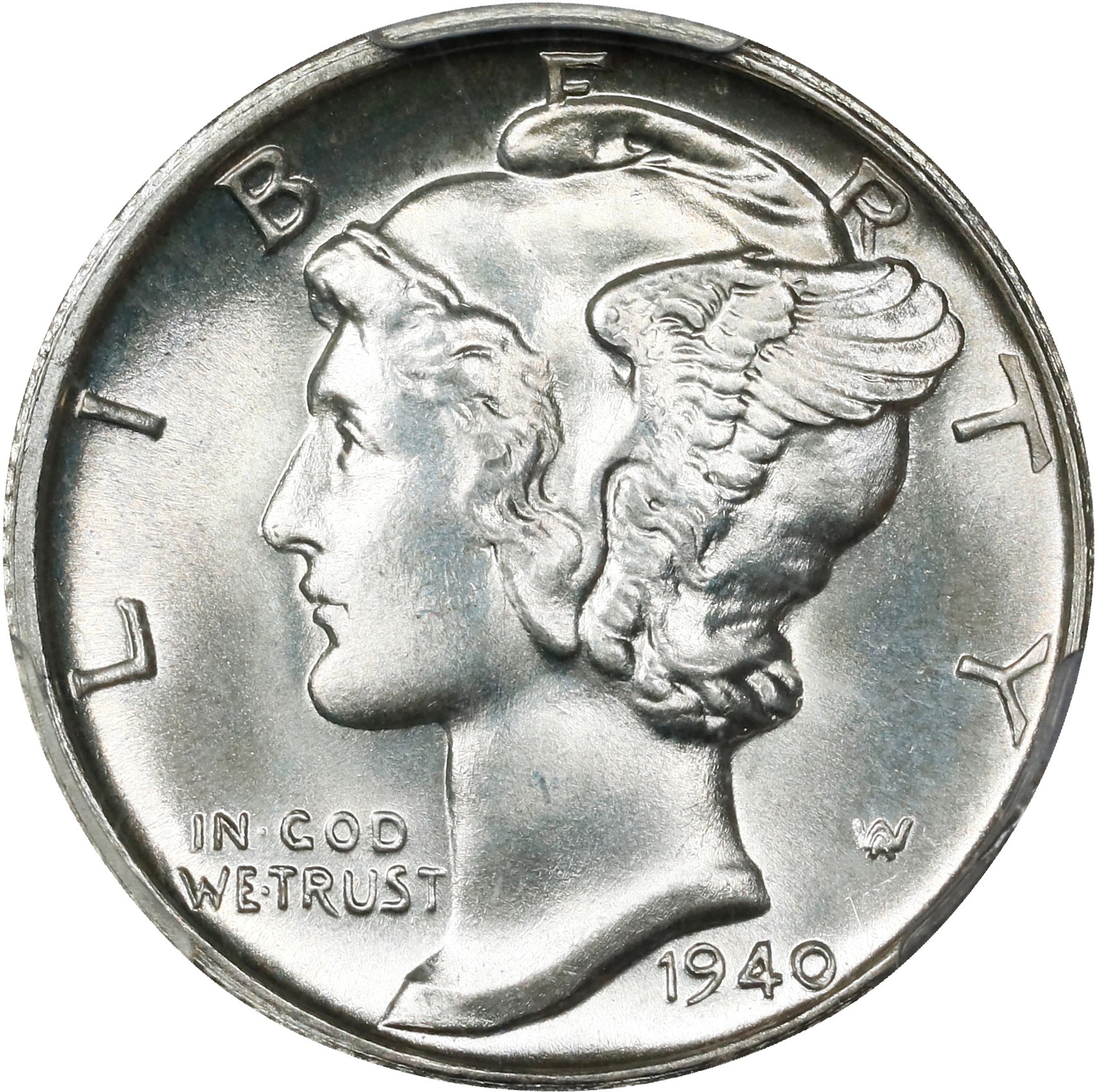 1940-S Mercury Dime. MS-67 FB (PCGS).