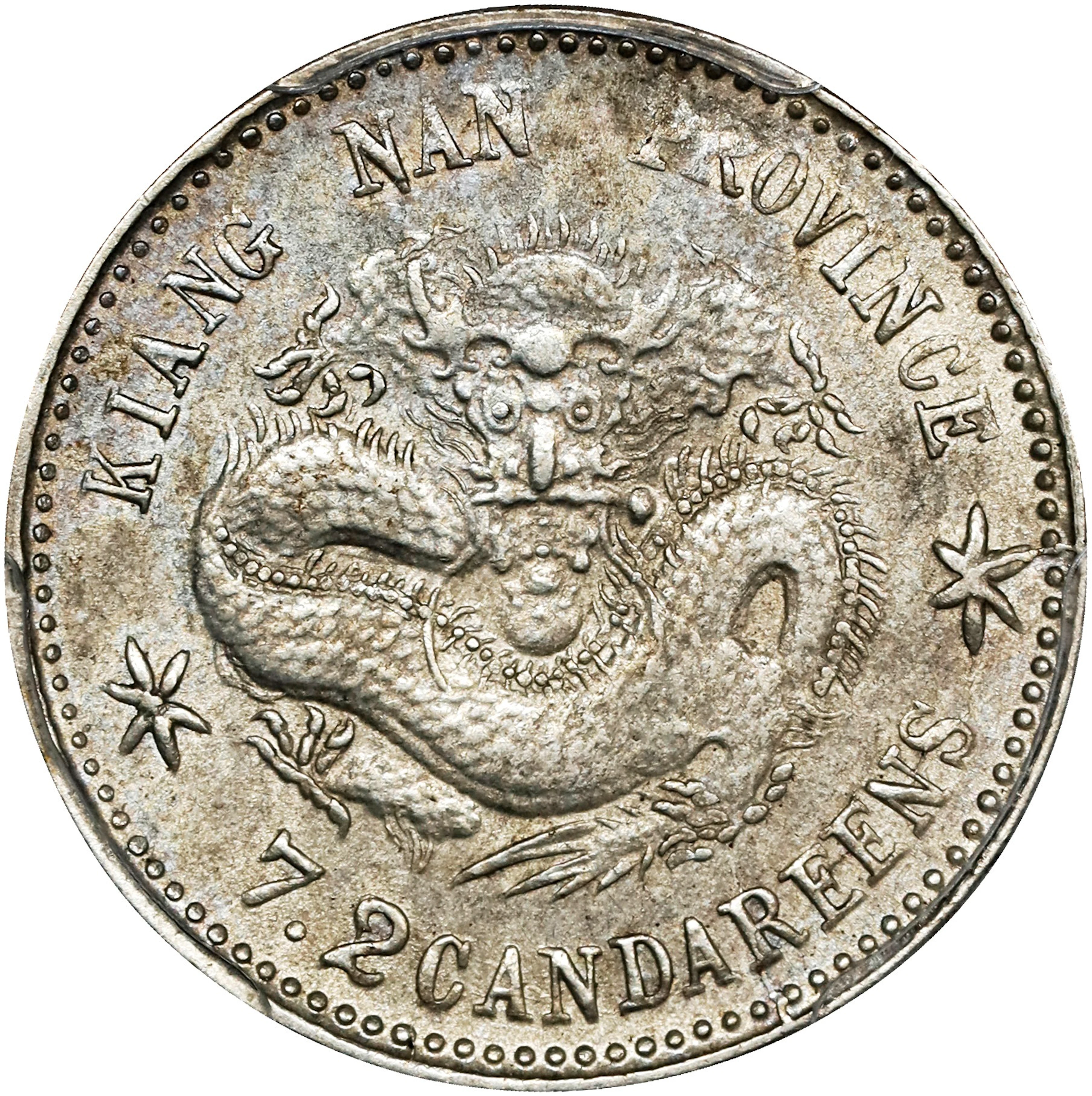 (t) CHINA. Kiangnan. 7.2 Candareens (10 Cents), CD (1900). Nanking