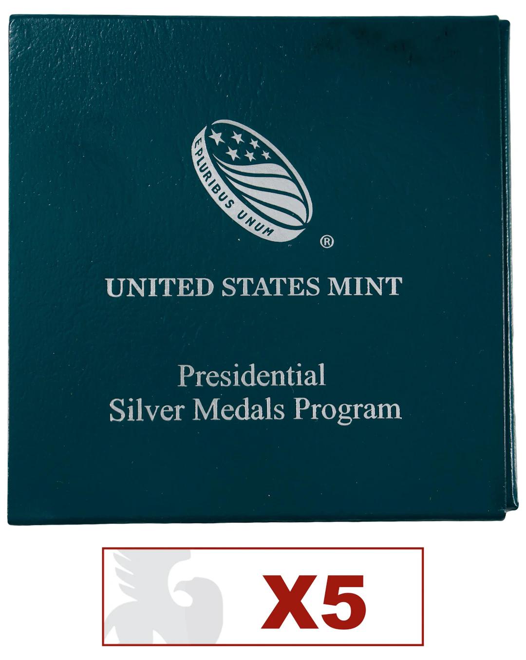 (5 oz, 155.52 g ASW). Lot of (5) United States Mint Presidential Silver Medals.