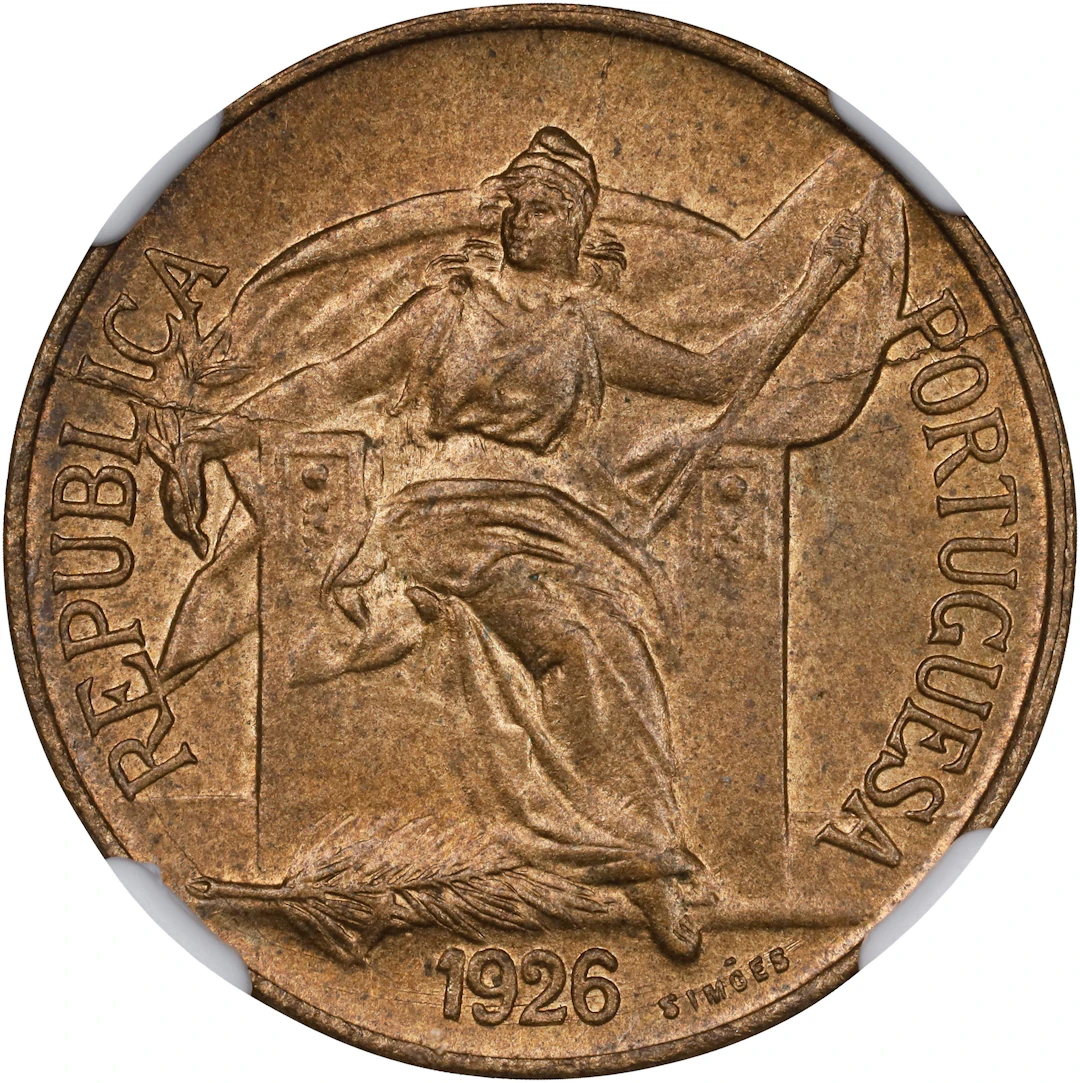 PORTUGAL. 50 Centavos, 1926. Lisbon Mint. NGC MS-65.