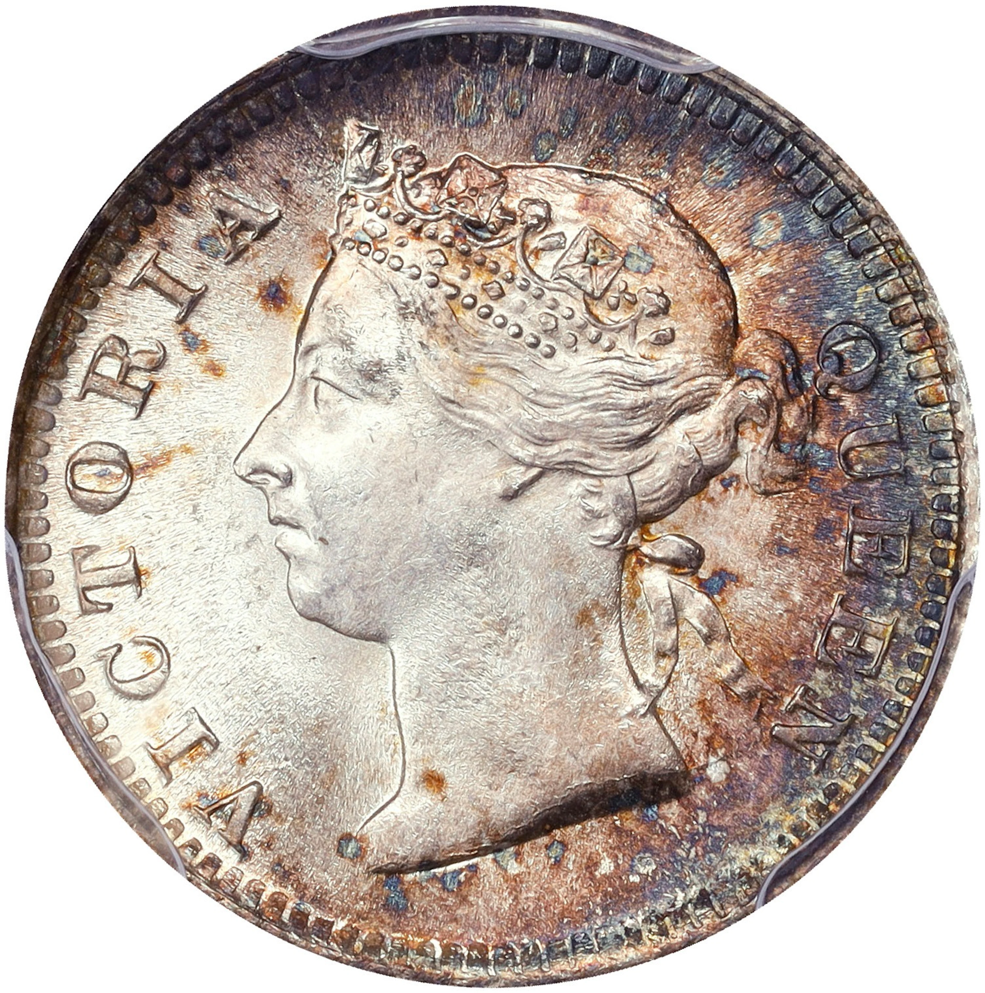 (t) HONG KONG (SAR). 5 Cents, 1899. London Mint. Victoria. PCGS MS-66.