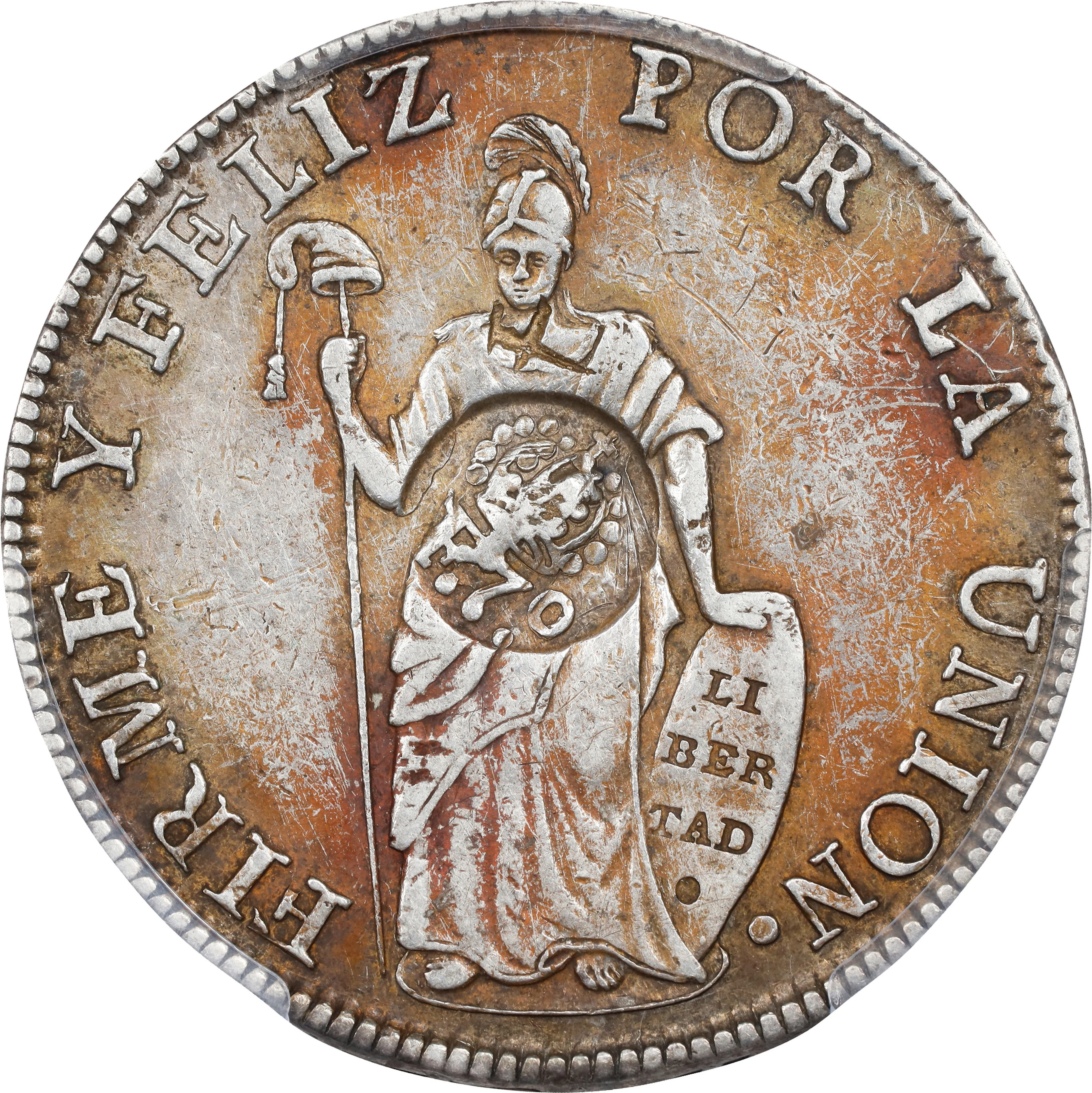 PHILIPPINES. Philippines - Peru. 8 Reales, (1832-34). Manila Mint.