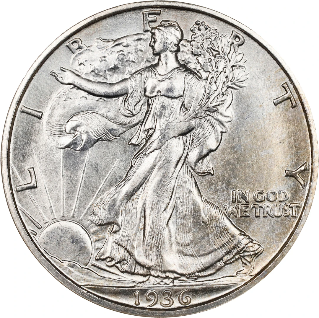1936-S Walking Liberty Half Dollar. MS-65 (NGC).
