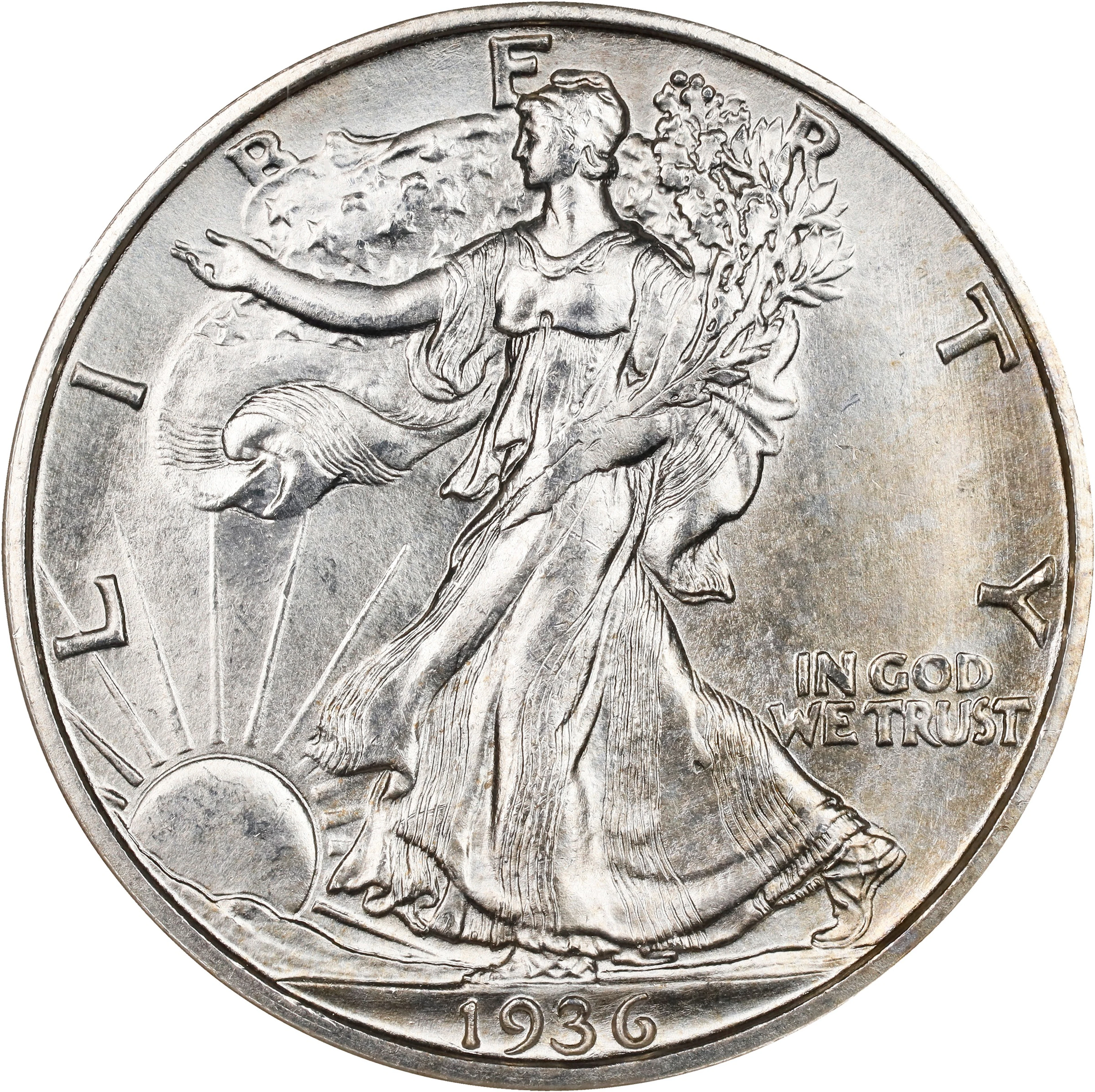 1936-S Walking Liberty Half Dollar. MS-65 (NGC).