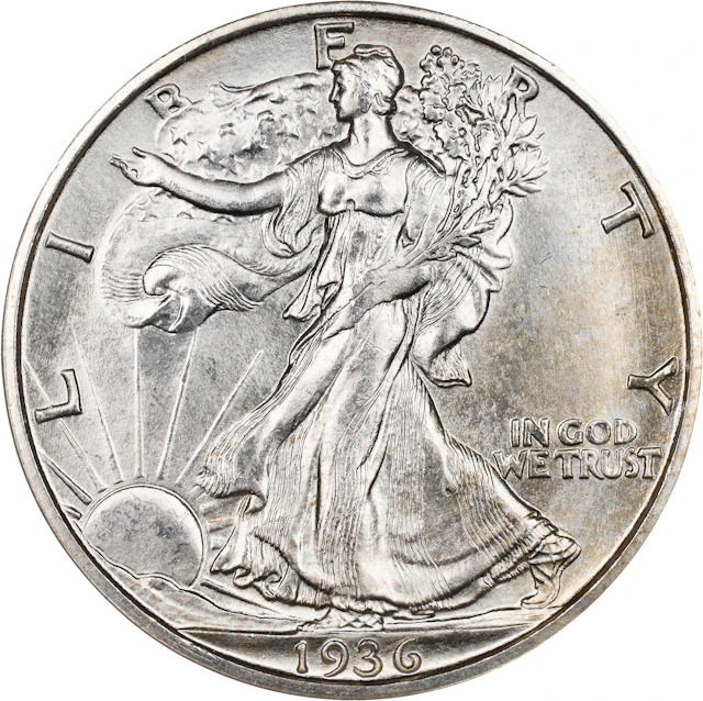 1936-S Walking Liberty Half Dollar. MS-65 (NGC).