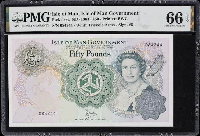 ISLE OF MAN. Isle of Man Government. 50 Pounds, ND (1983). P-39a.