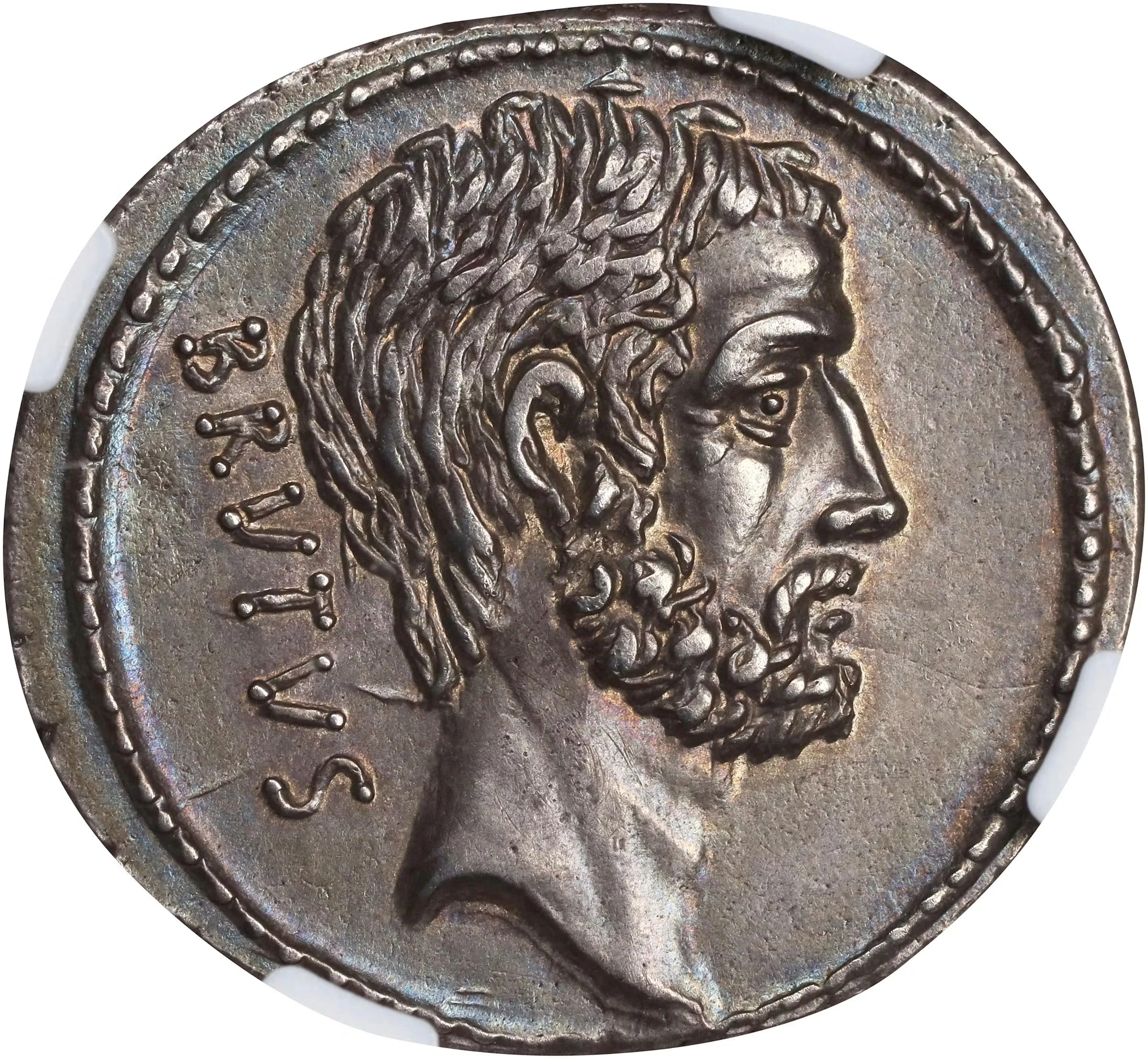 ROMAN REPUBLIC. Q. Servilius Caepio (M. Junius) Brutus. AR Denarius